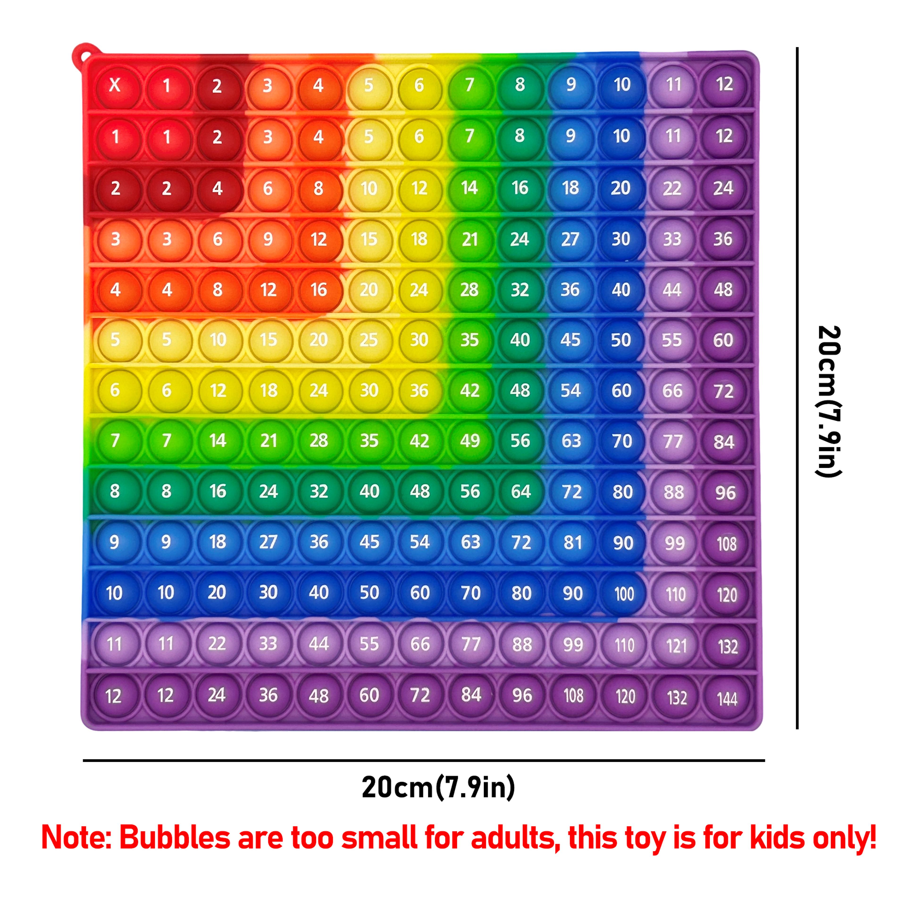 Multiplication Push Bubble Fidget Toy Times Table Learning Resource For Kids Fun Math Educational G 2