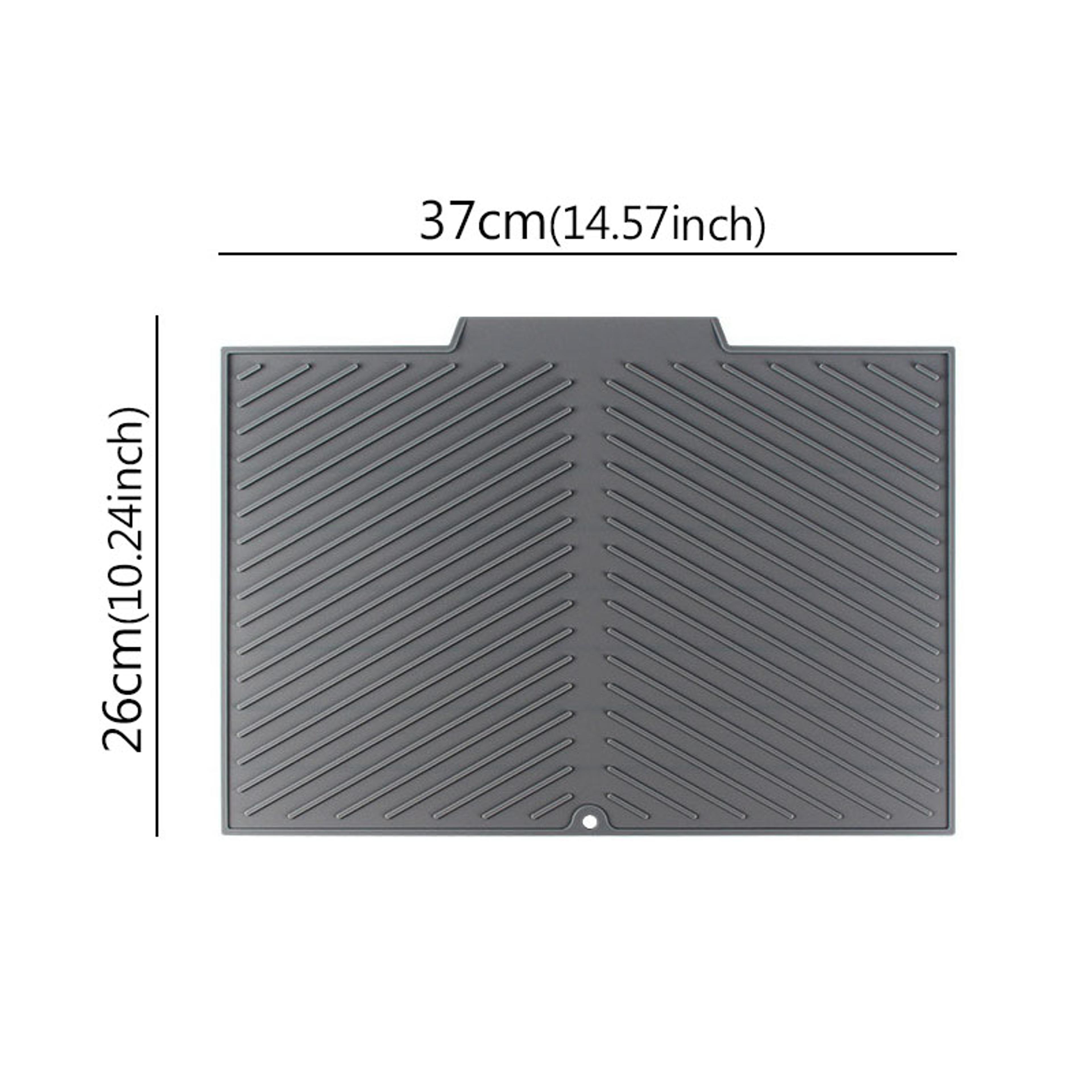 Silicone Draining Board Mat Foldable Kitchen Drying Pad With Raised Edges For Pot Cup Dish 6
