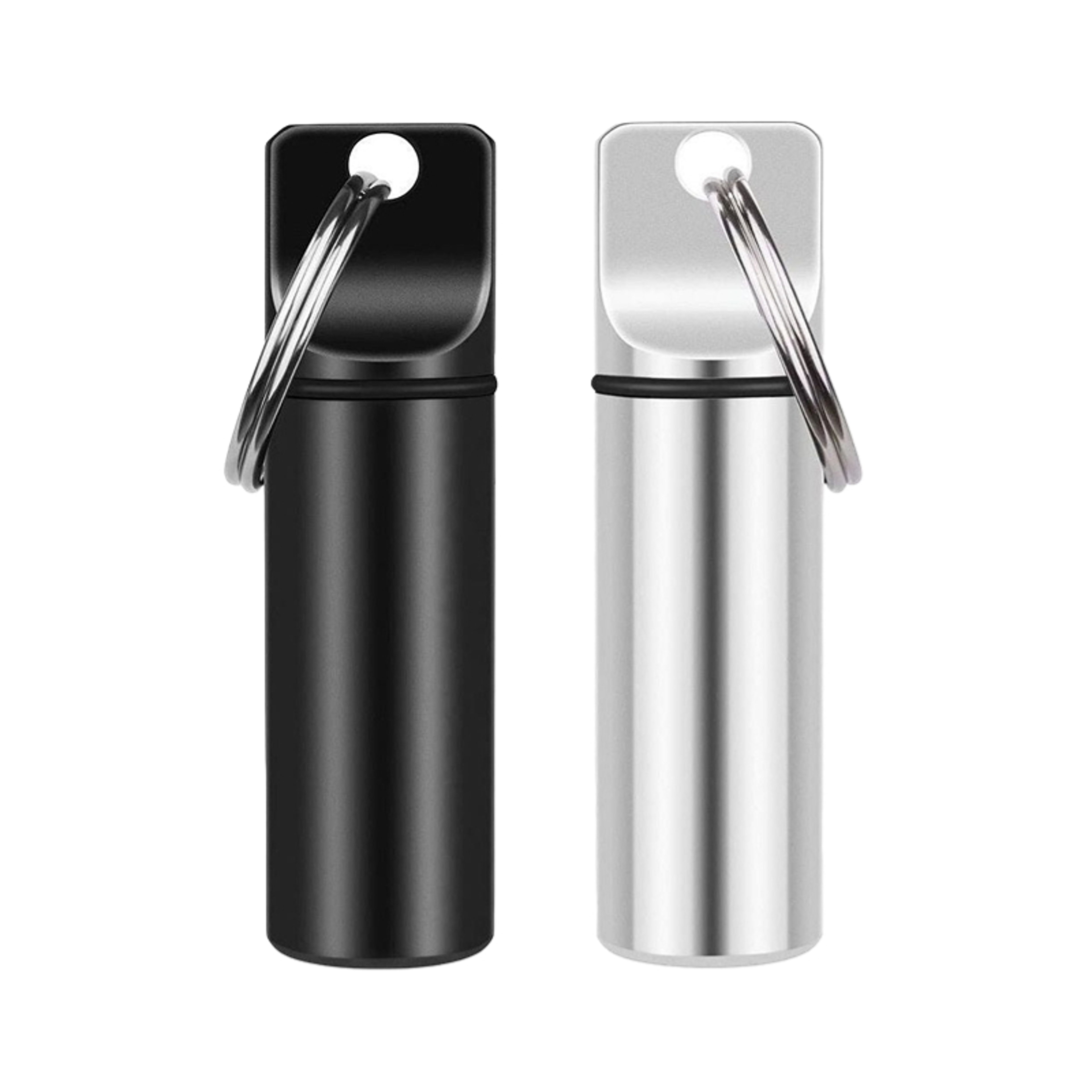 aluminum waterproof pill box with sealed storage keychain for vitamins