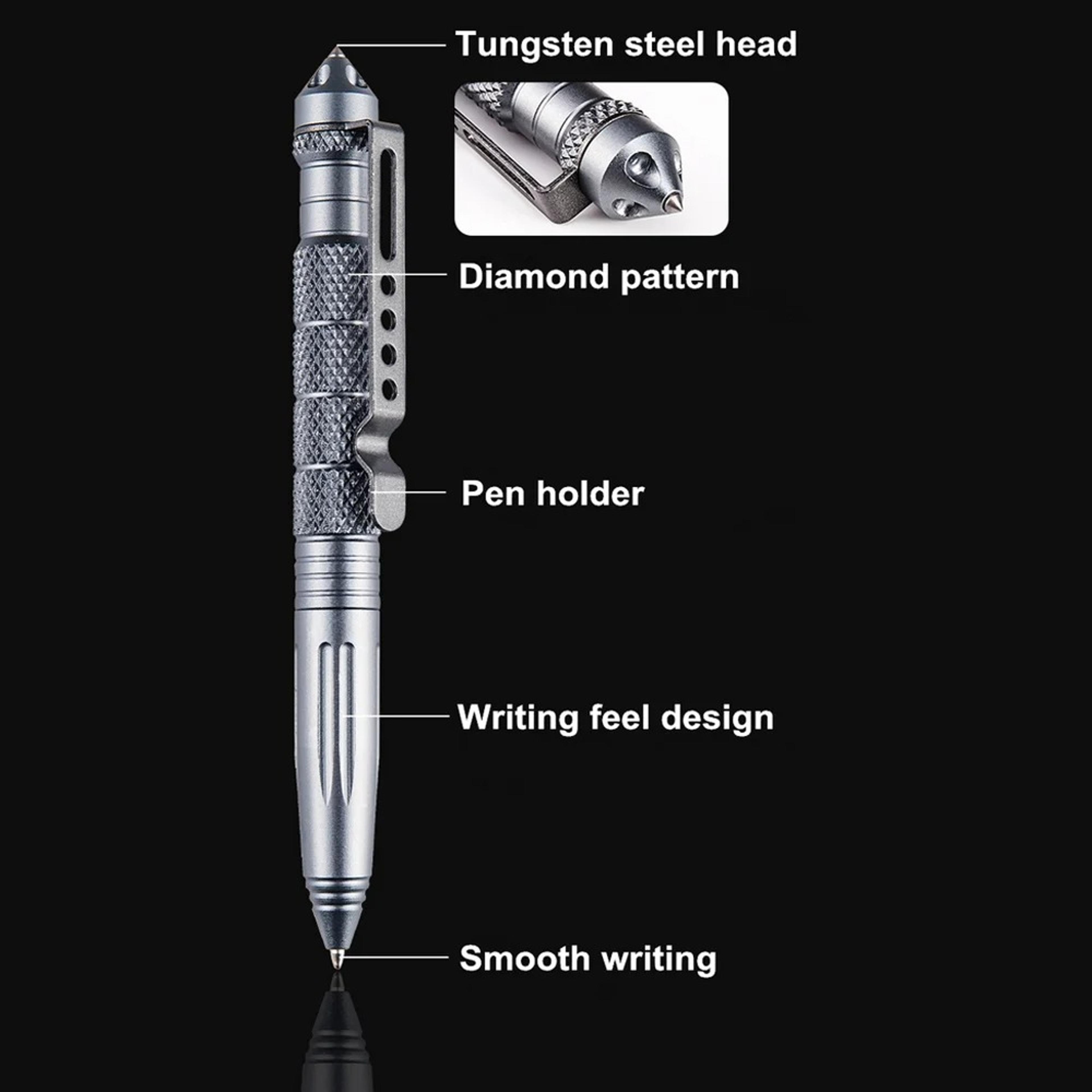 Portable Tactical Pen For SelfDefense Emergency Glass Breaker And EDC Multitool 4