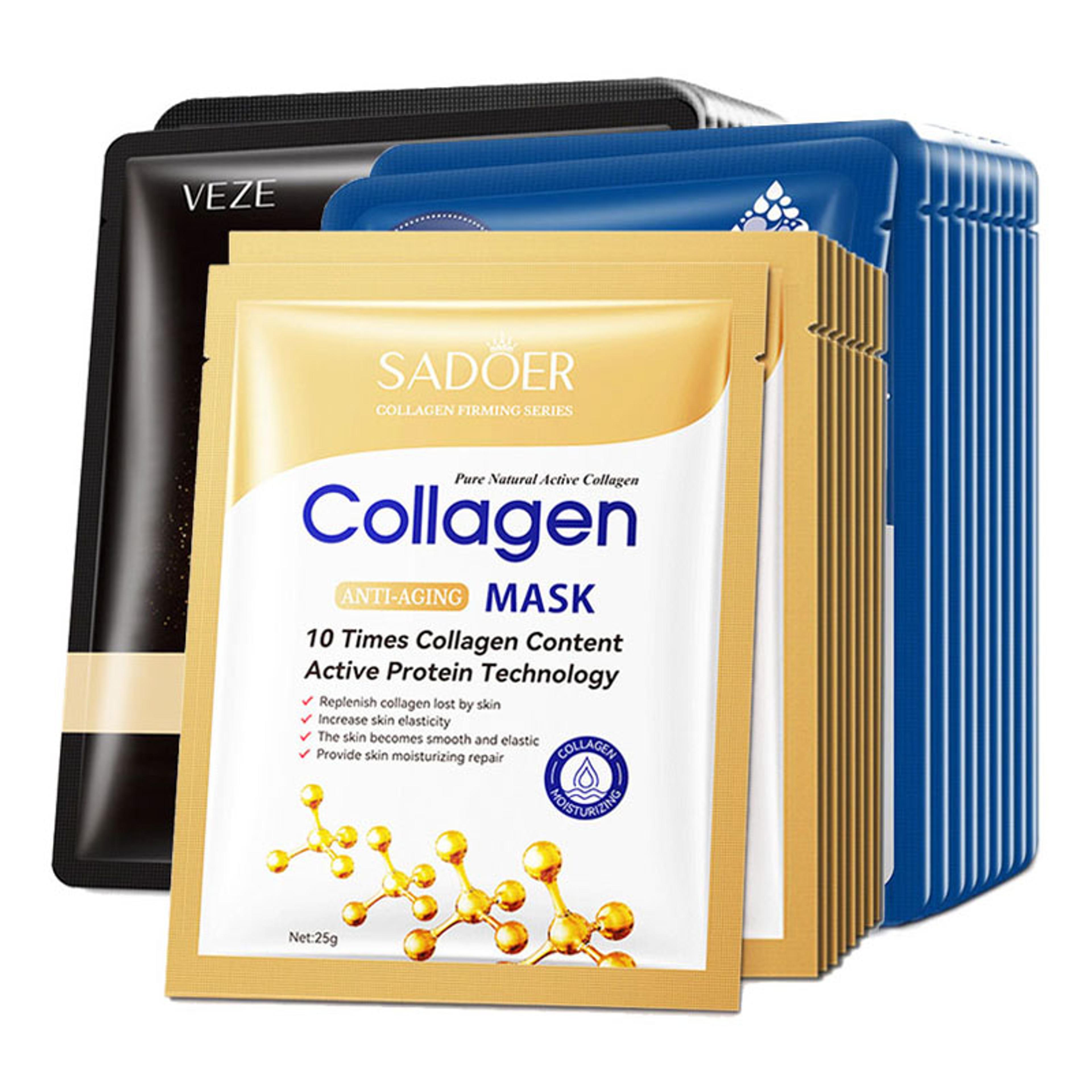 hyaluronic acid collagen face mask moisturizing firming hydrating sheet mask for glowing skin