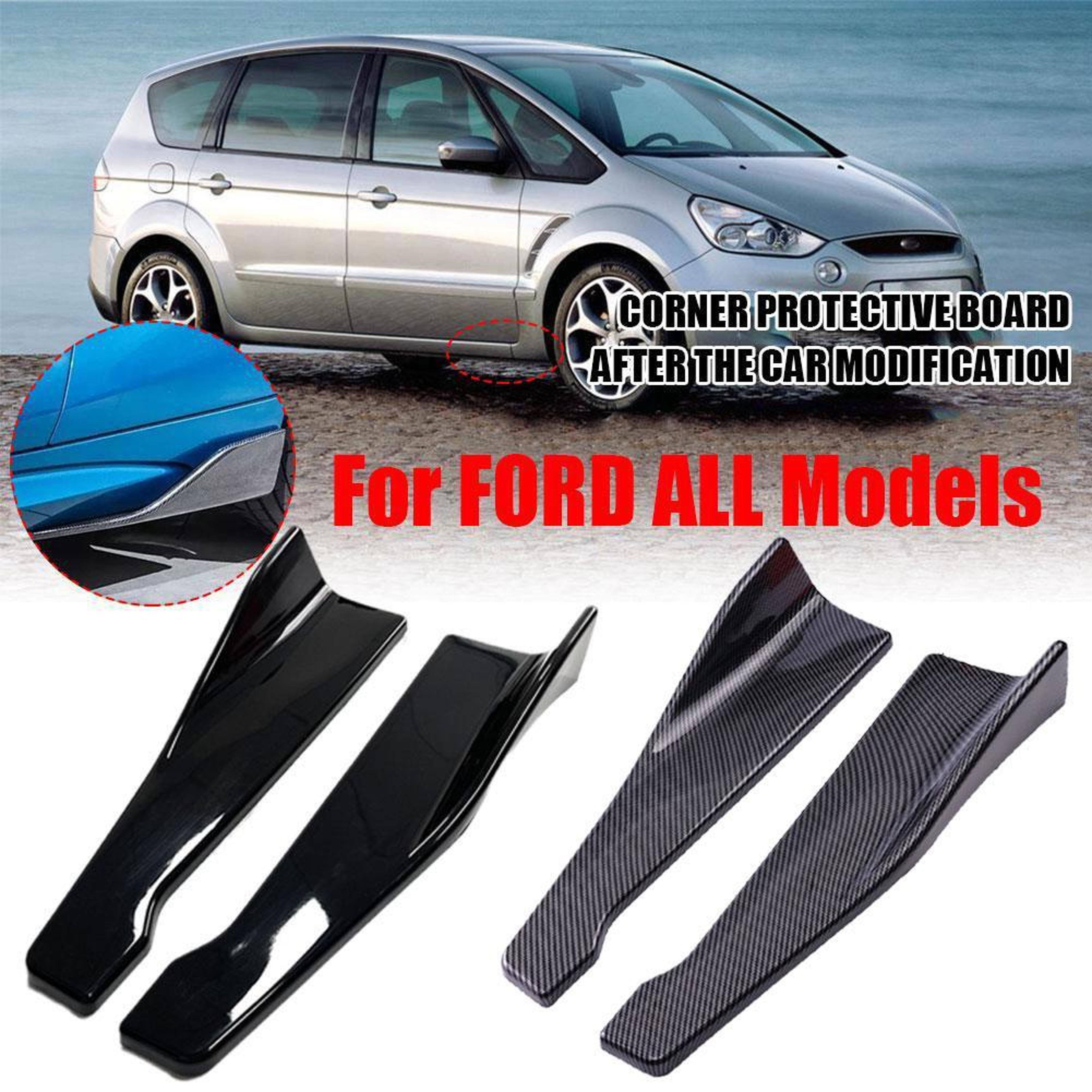 Universal Car Bumper Protector Lip Spoiler For Audi BMW Honda Front Rear Diffuser Splitter Scratch  1