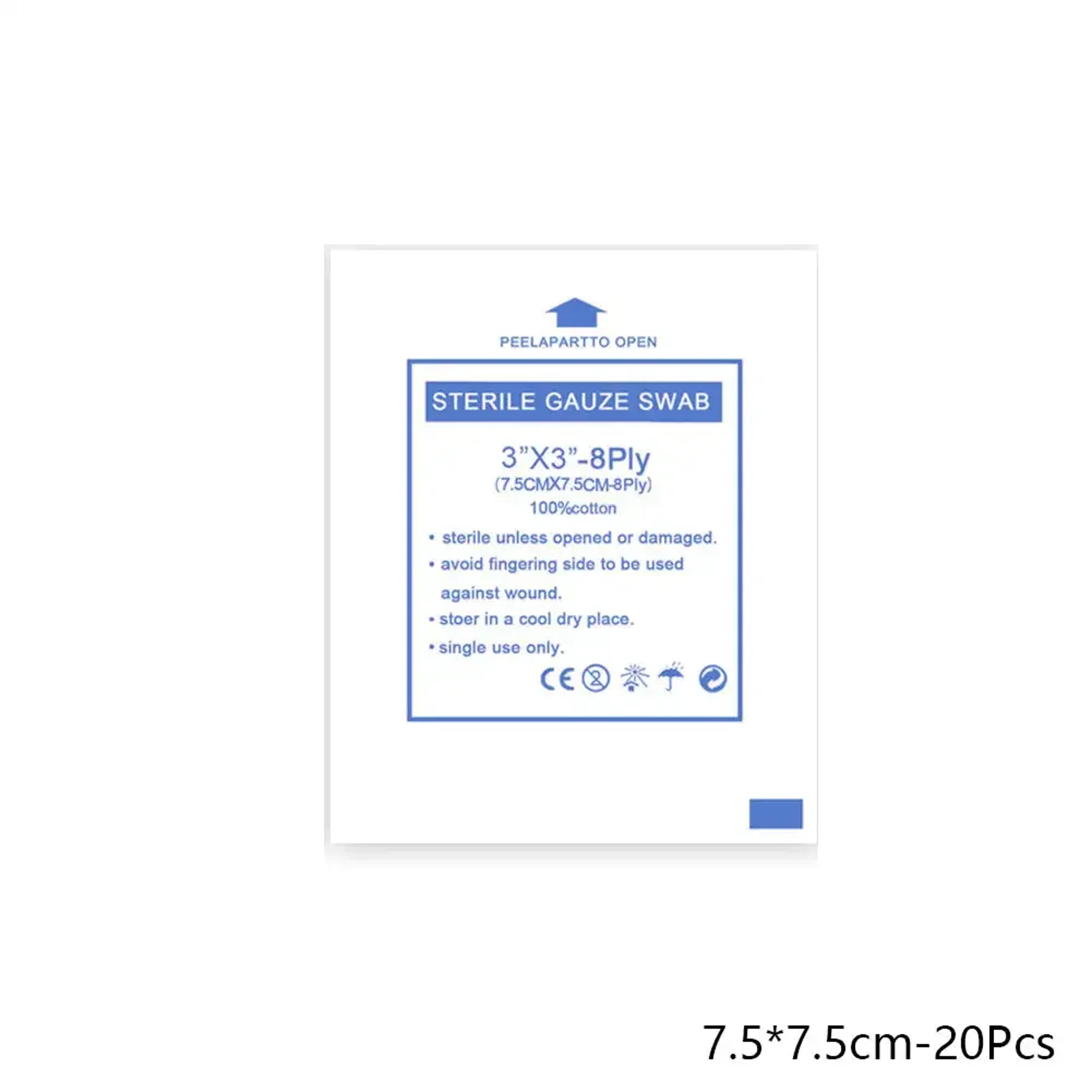Sterile Gauze Pads Waterproof Wound Dressing Individually Wrapped First Aid Care 7