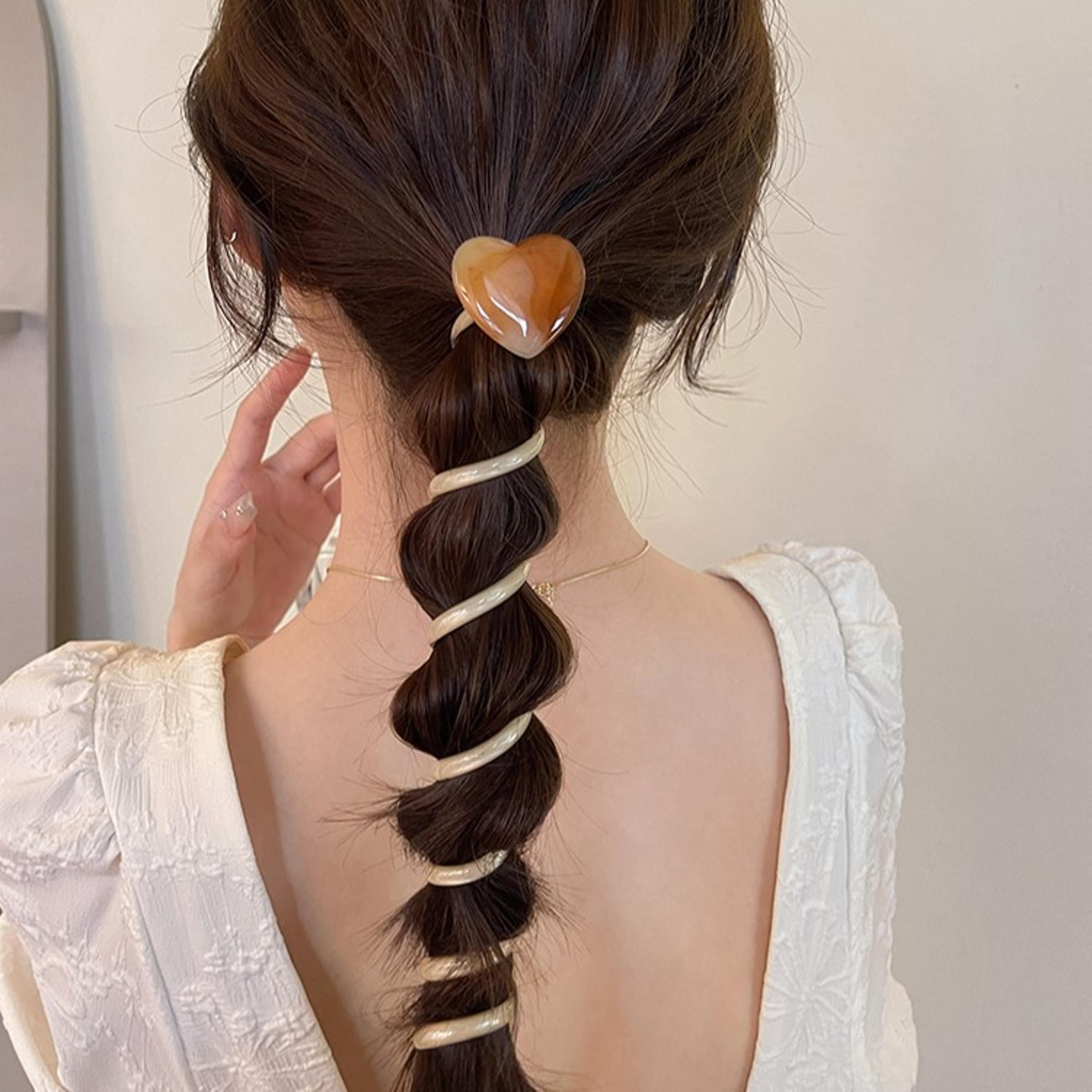 Minimalist Bubble Braid Headband Elastic Spiral Hair Tie For Effortless Ponytails 2