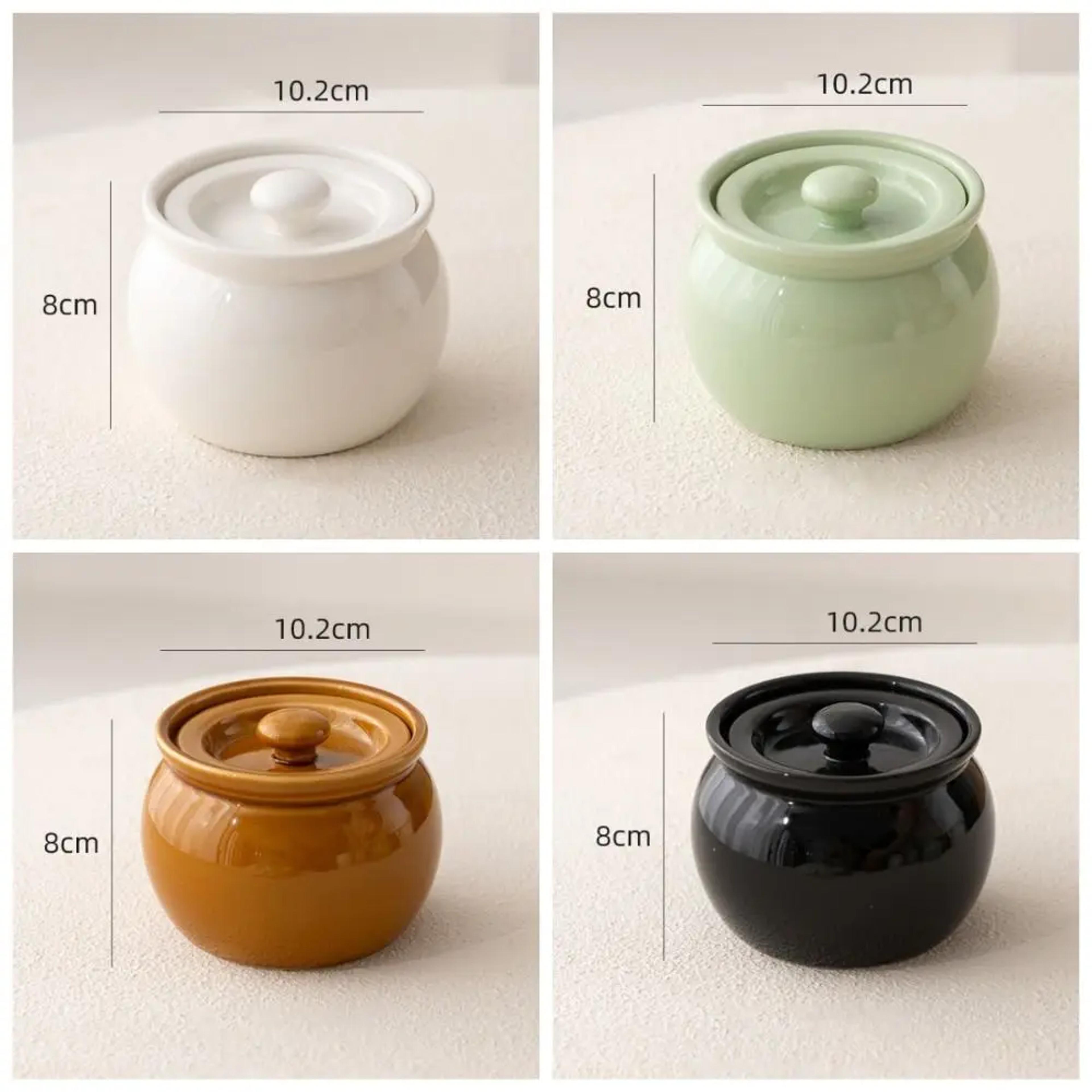 Ceramic Single Serve Stew Pot Small Ceramic Soup Pot For One Person Food Grade Non Stick Cooking 1