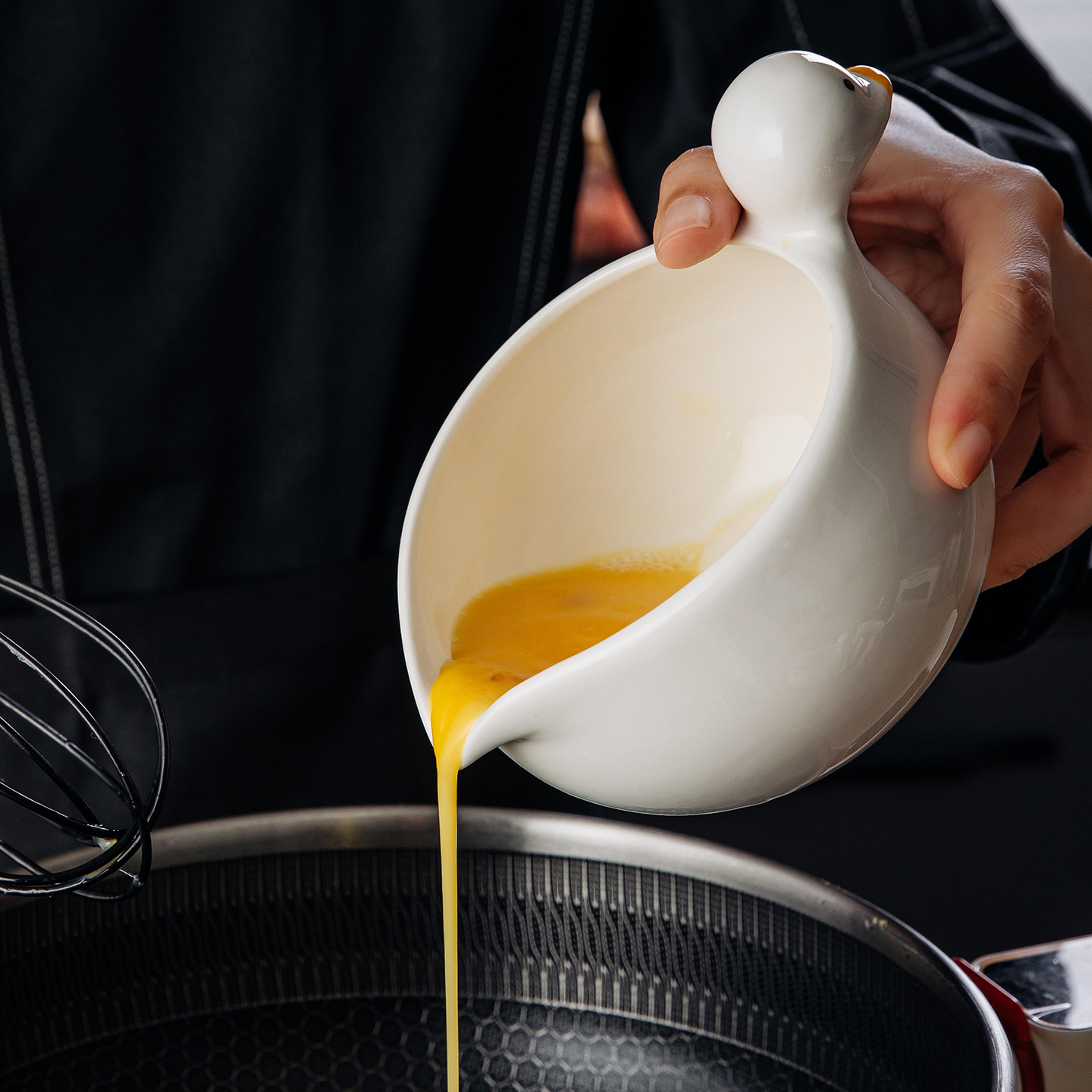 ceramic duck egg beater mixing bowl stylish kitchen utensil for easy egg stirring pouring