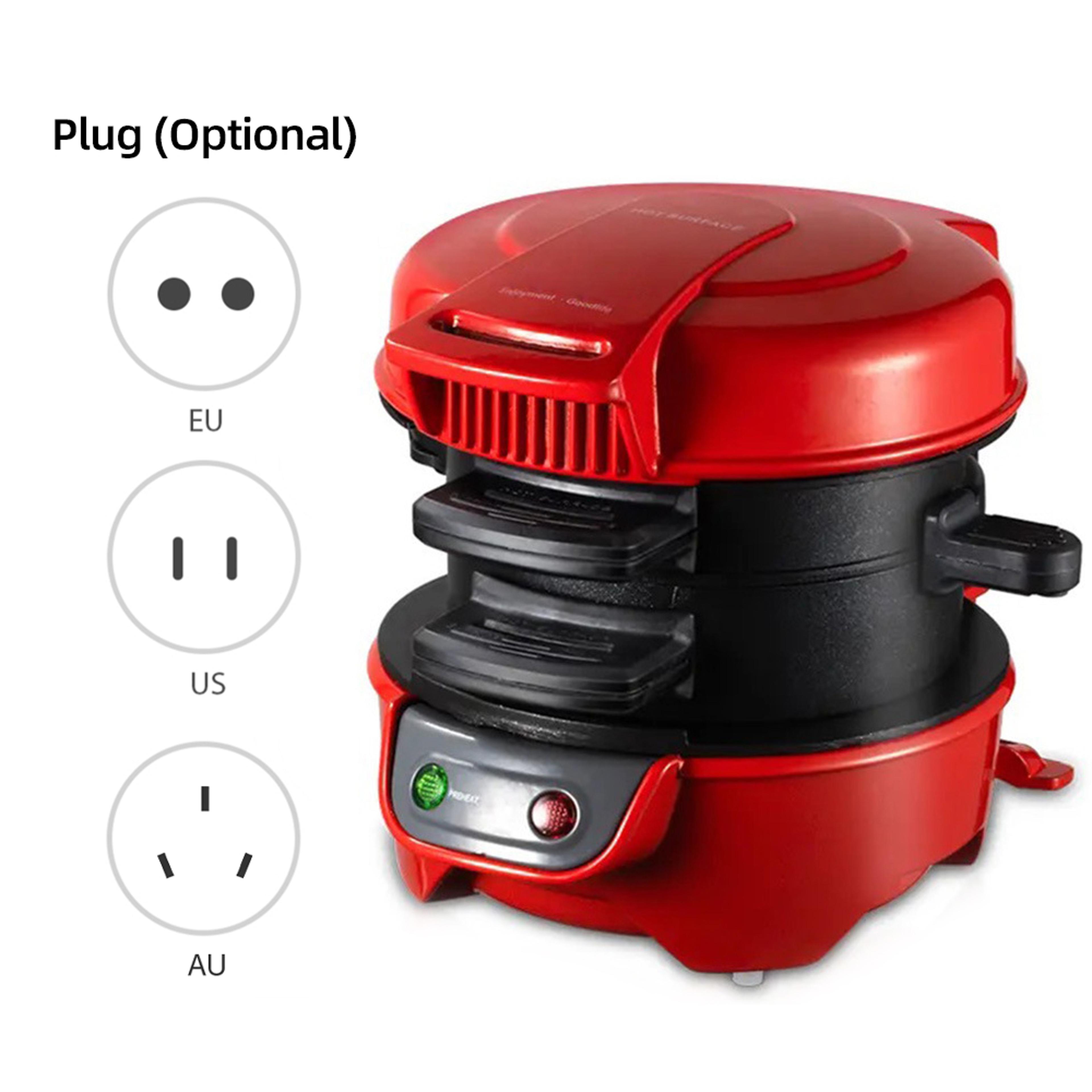 Portable Breakfast Sandwich Maker With Egg Ring Nonstick Burger Omelette Toaster 2