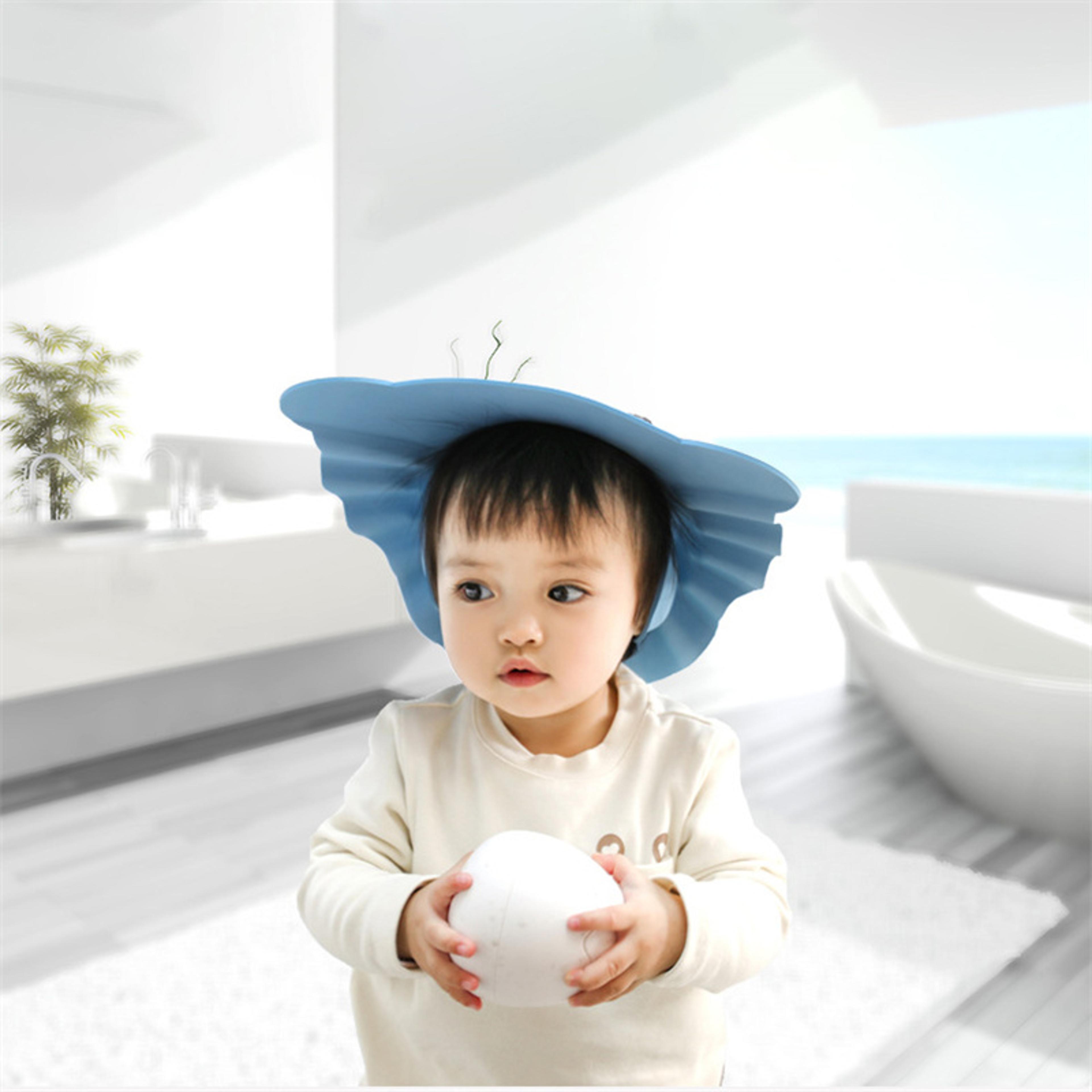 Adjustable Hair Wash Hat For Kids Baby Shower Soft Cap Bathing Shower Protect Head Cover Ear Protec 1