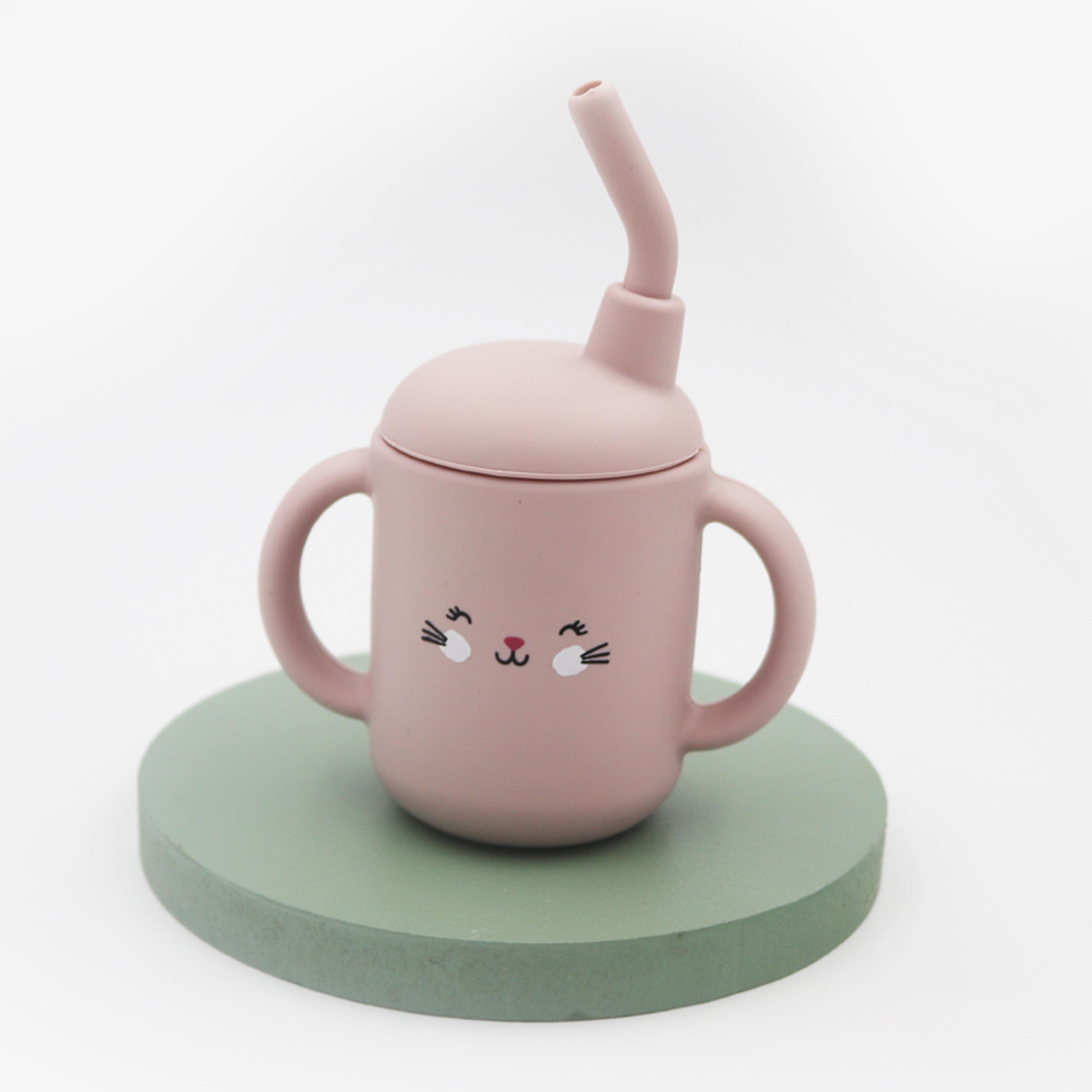 Feeding Cup Leakproof Trainer Cup BPA Free Portable Storage Snack Container New Cartoon Baby Silico 7