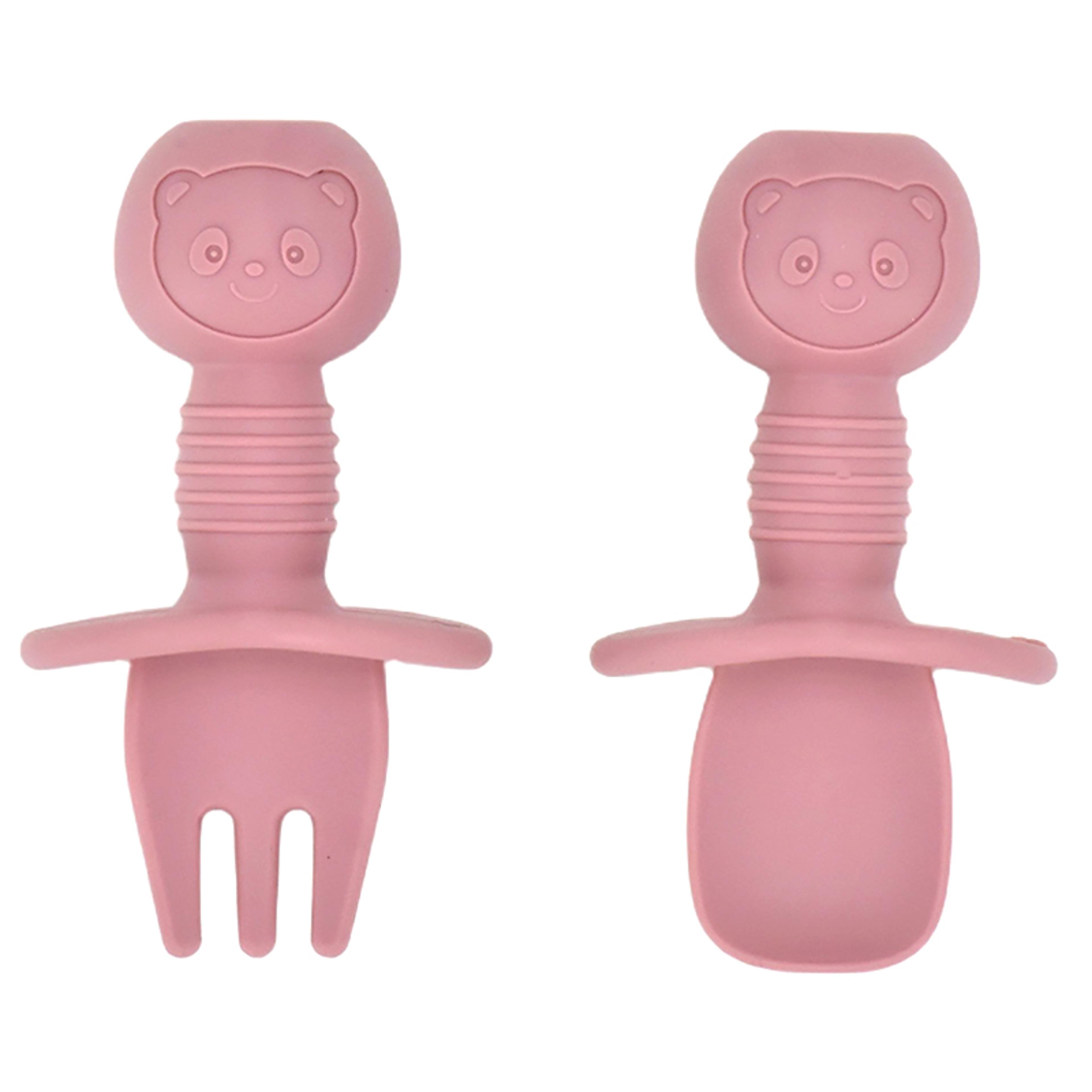 Retro Kids Plate Smile Face Baby Tableware Set Baby Safe Silicone Dining Plate Solid Cute Cartoon C 24