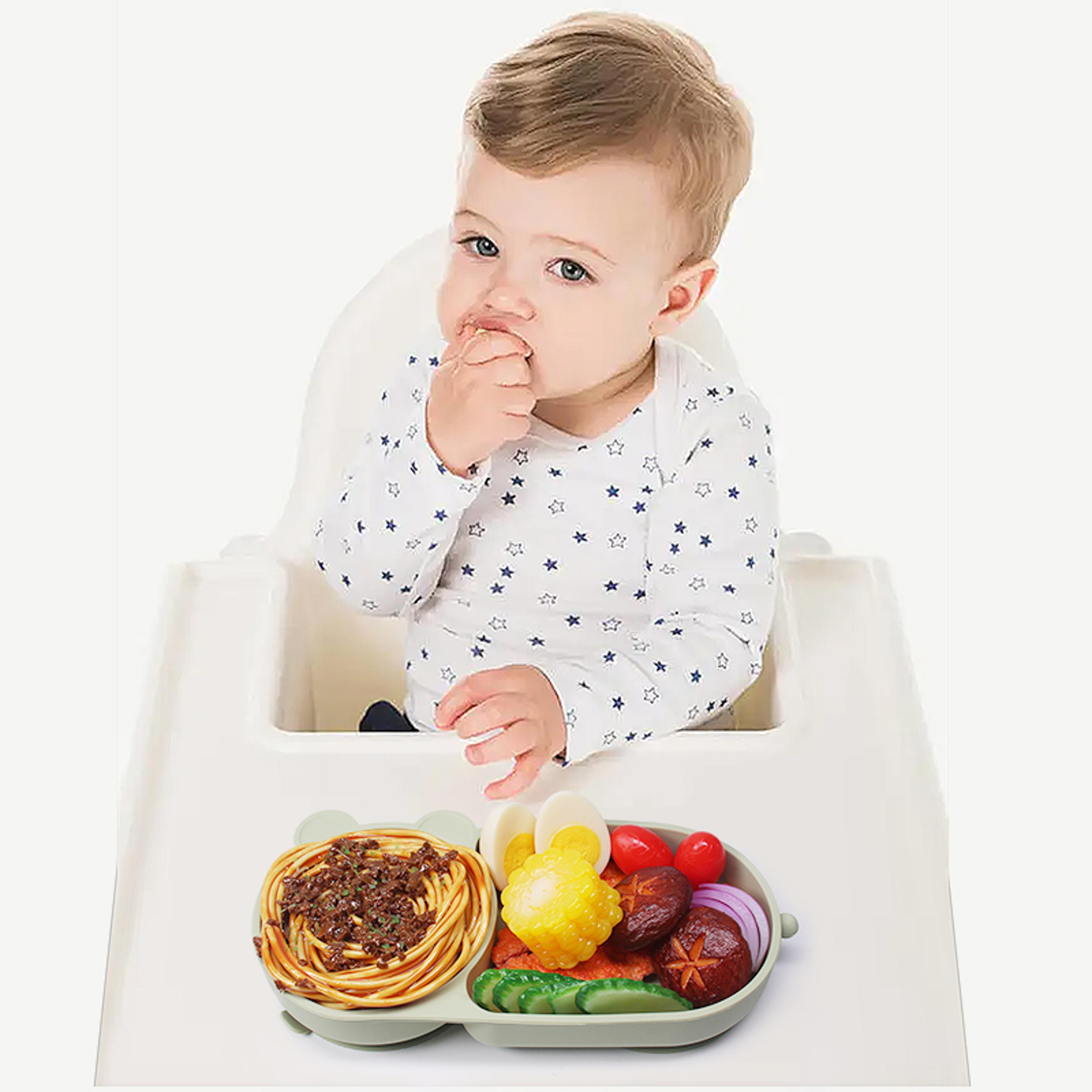 Baby Silicone Suction Cup Bowl Cute Bear Design Macaron Color 100 Food Grade Silicone BPA Free Doub 9