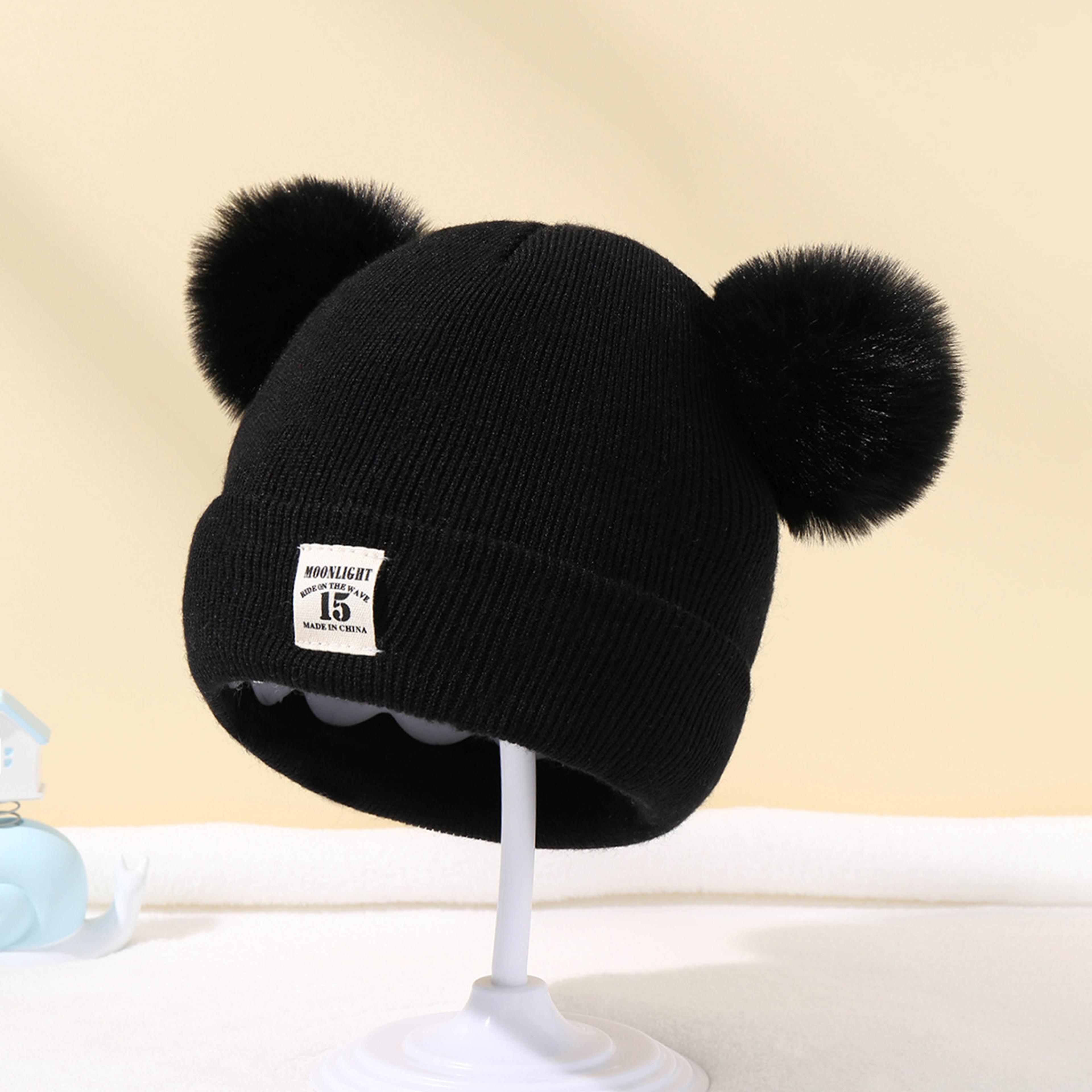 Knitted Baby Hat With Pom Pom For Boys And Girls Solid Color Winter Beanie 03 Years Old Comfortable 10