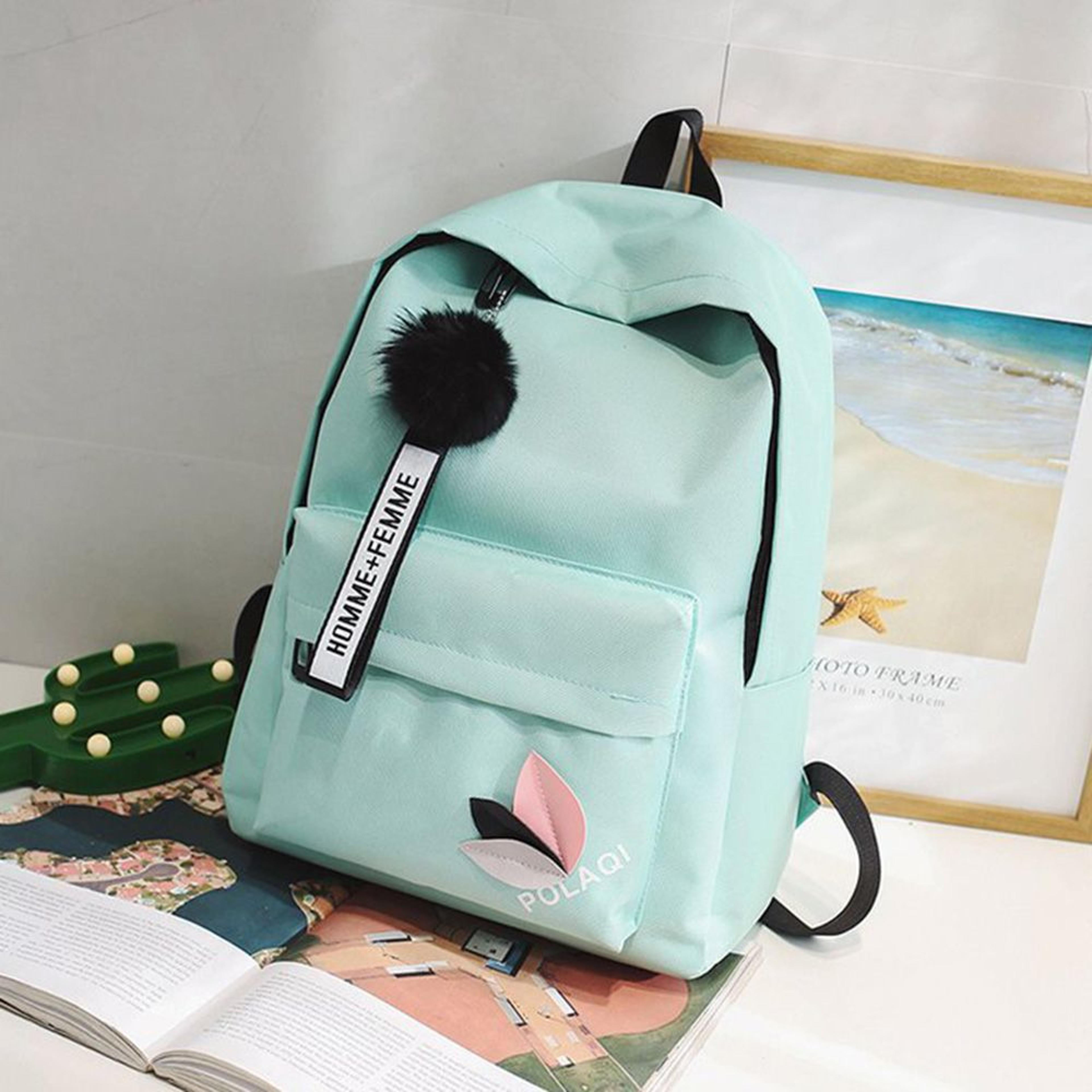 Large Capacity Rucksack Printed Leaves Backpack Simple Student Schoolbag Female Shoulder Bag Portab 2