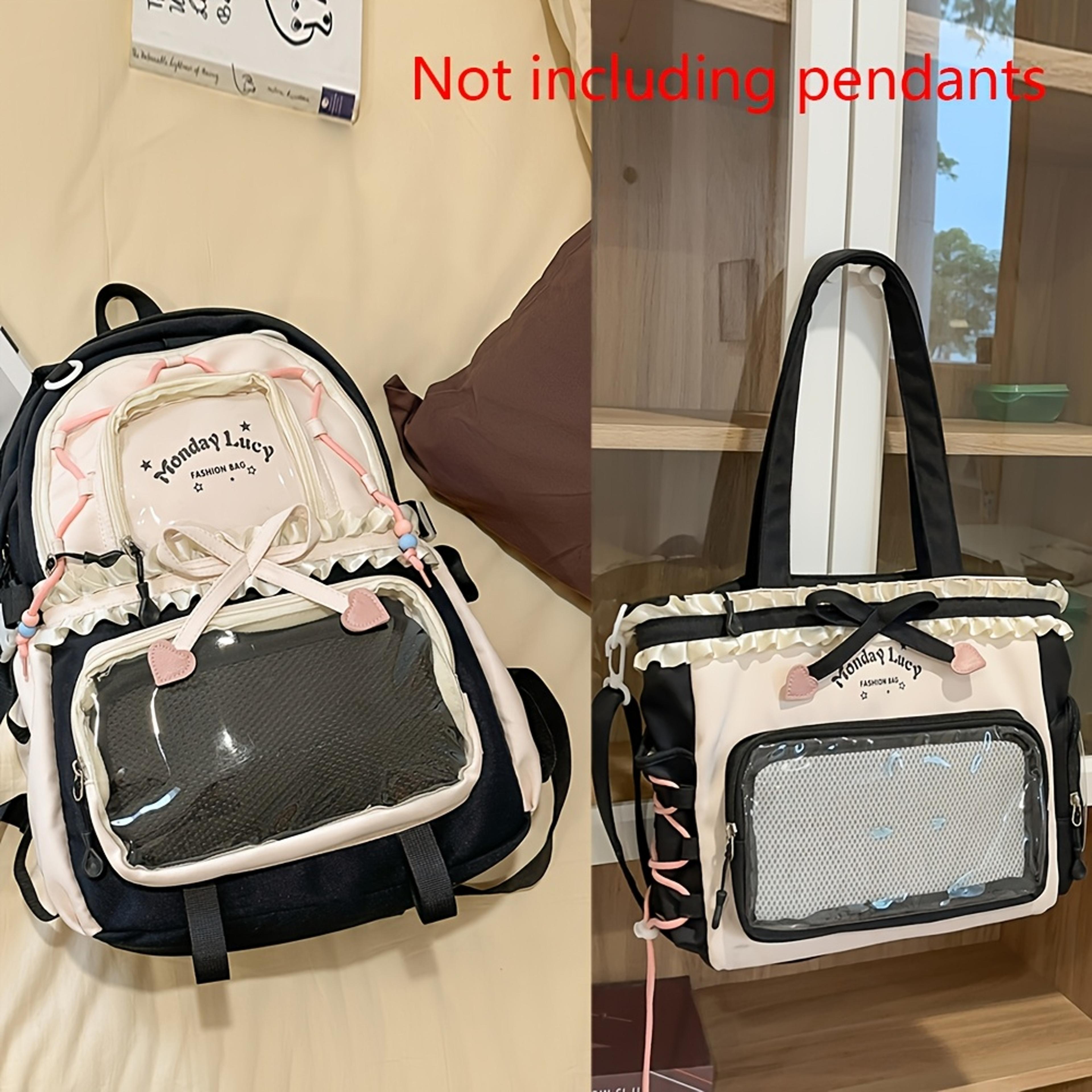 Two Piece Womens Bag Set Lightweight Cute Backpack Back To School Season Bag Lace Style Pain Bag Fo 5