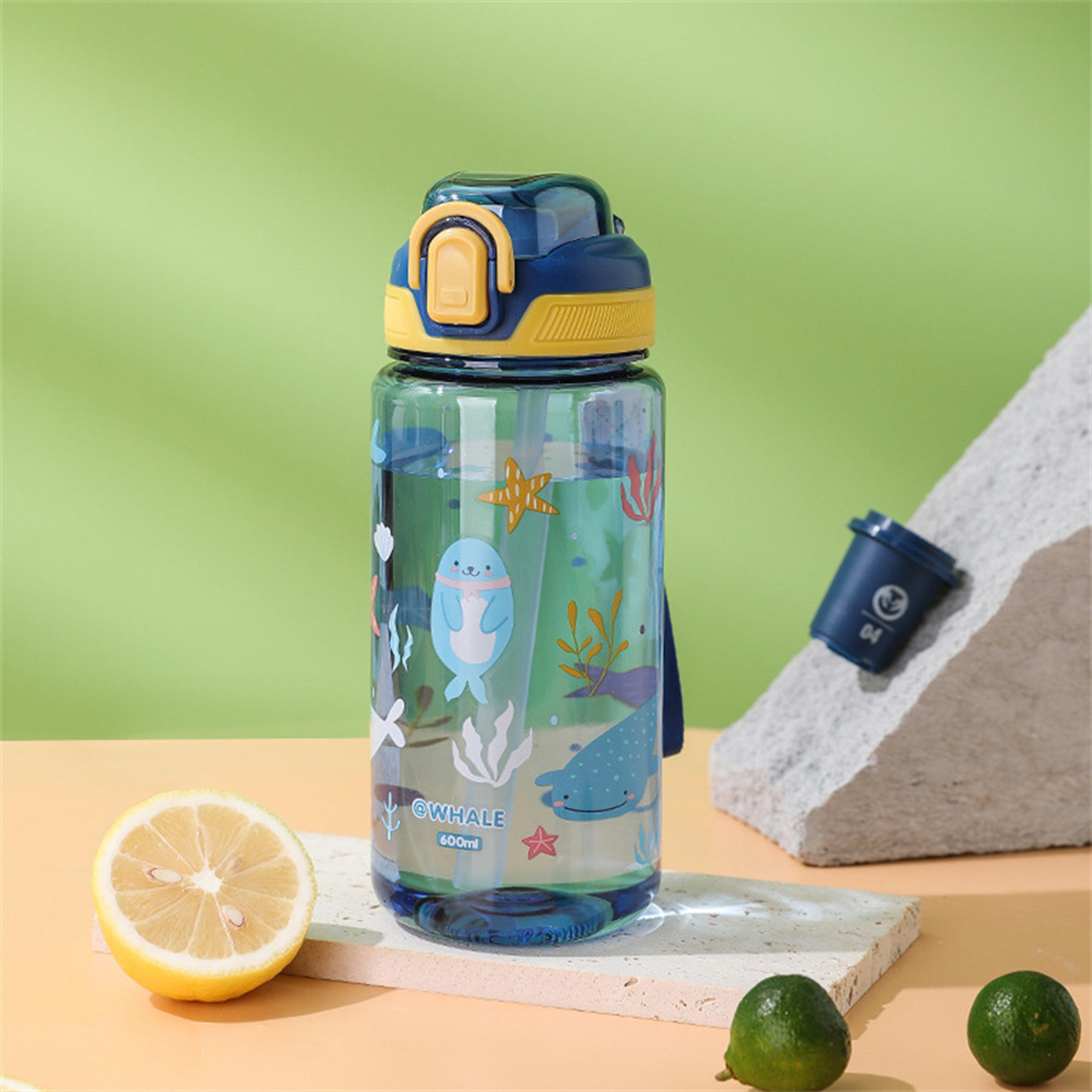 Leakproof Kids Water Bottle With Silicone Straw Dinosaur Sippy Cup For Summer 6