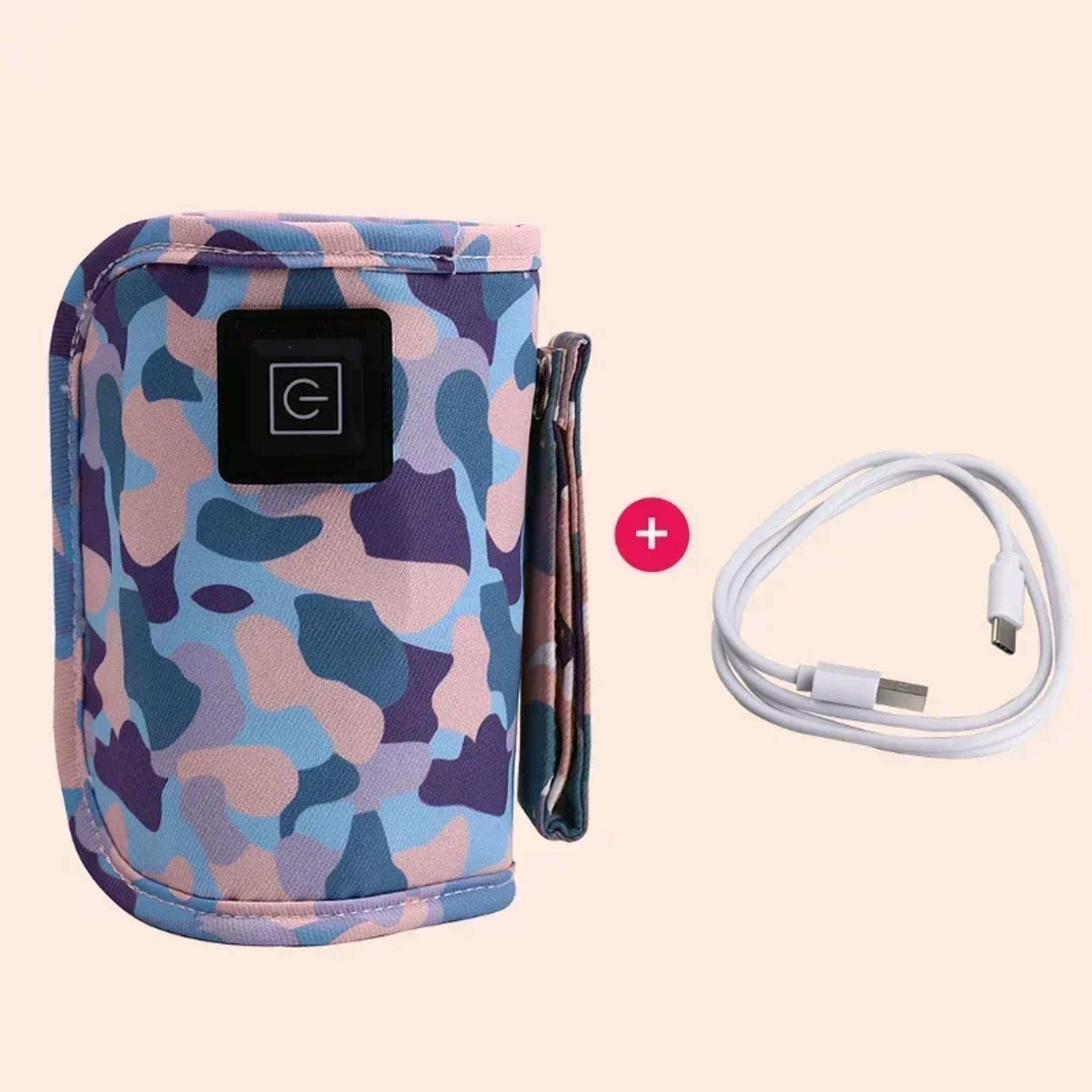 Travel Stroller Insulated Bag USB Milk Water Warmer Baby Nursing Bottle Heater Safe Kids Winter Sup 12