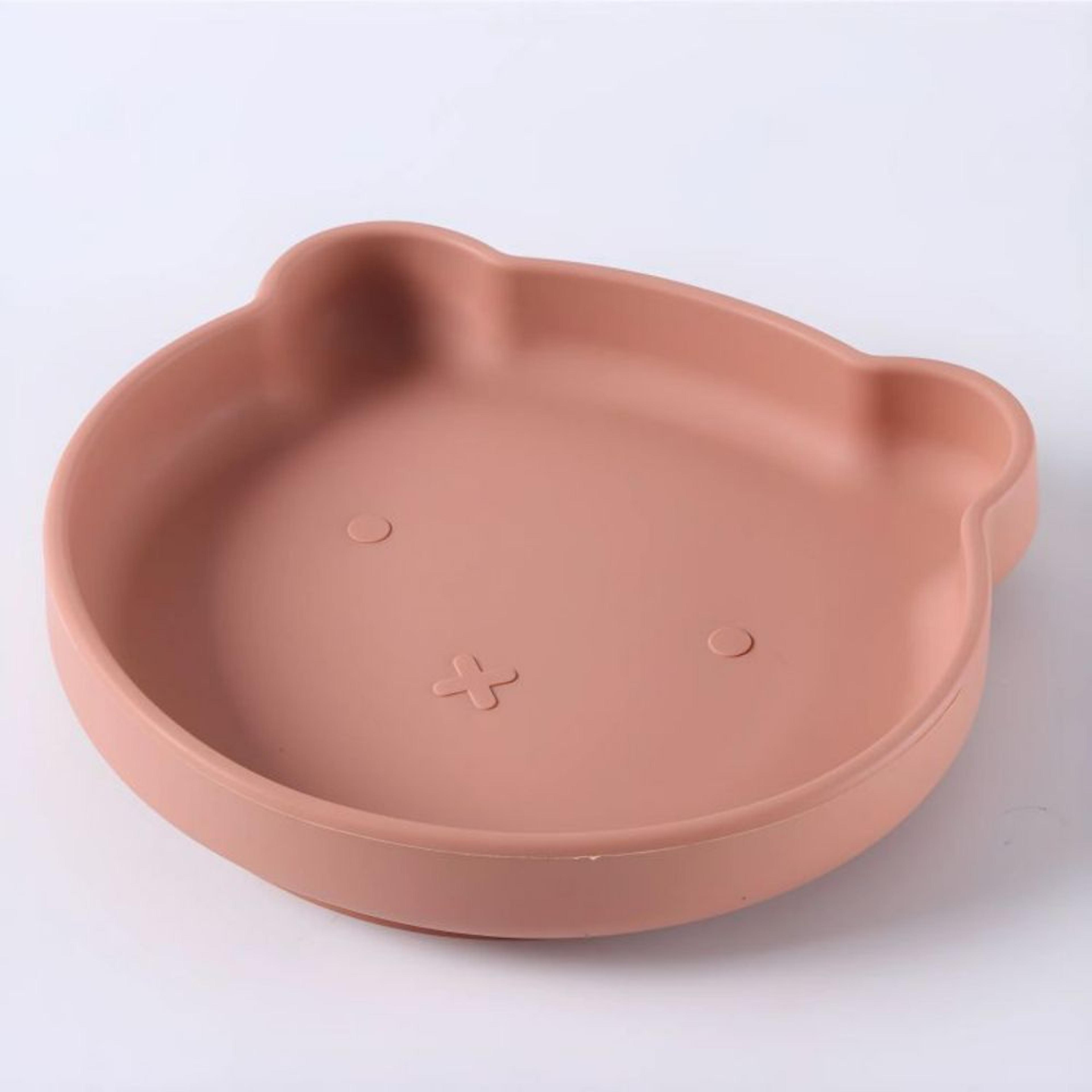 Silicone Tableware Set Cartoon Baby Dinner Plate Fork Spoon Set Baby Silicone Bowl Auxiliary Food B