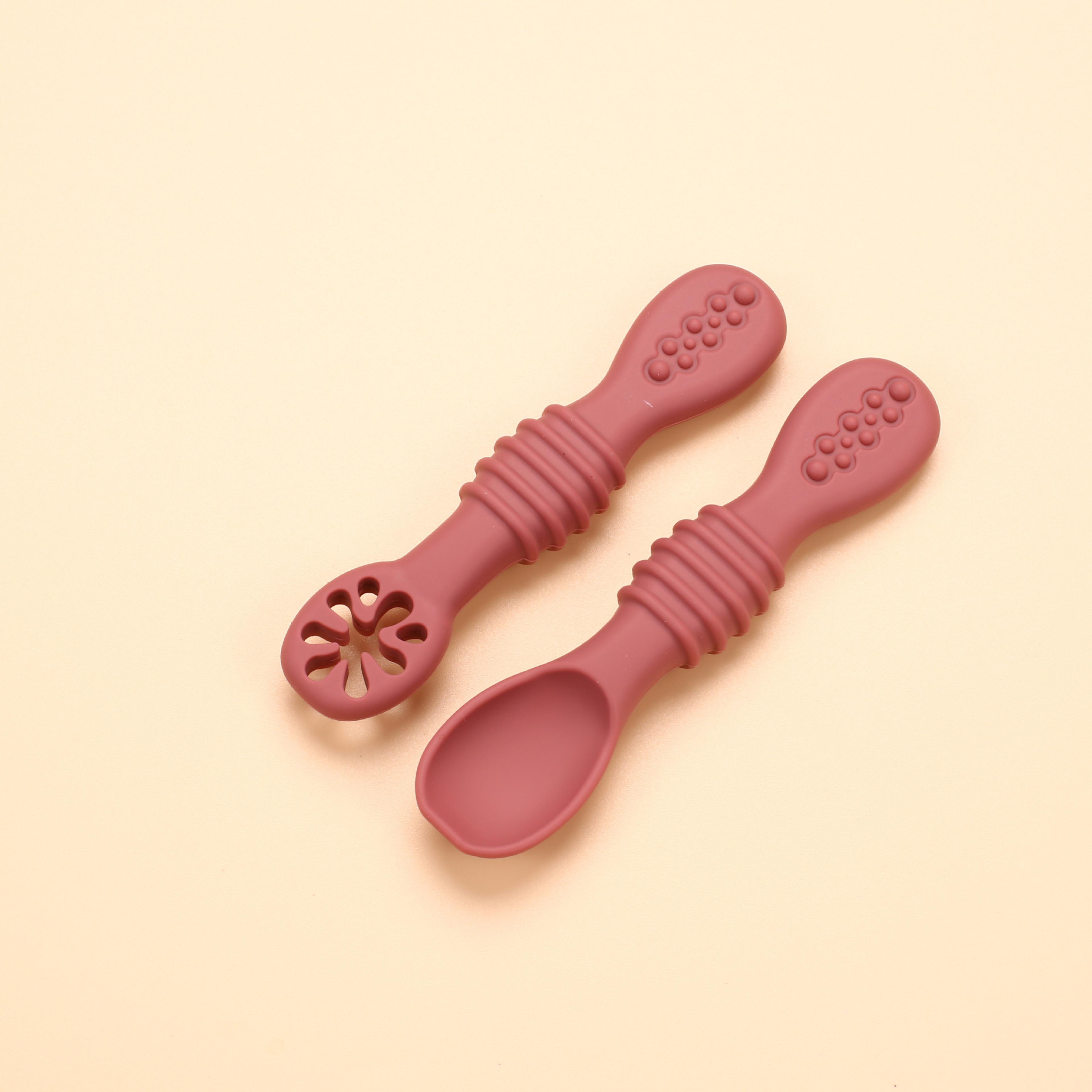 Utensils Set Adorable Toddler Tableware Feeding Scoop Training Set Lovely Baby Learning Spoons Baby 5