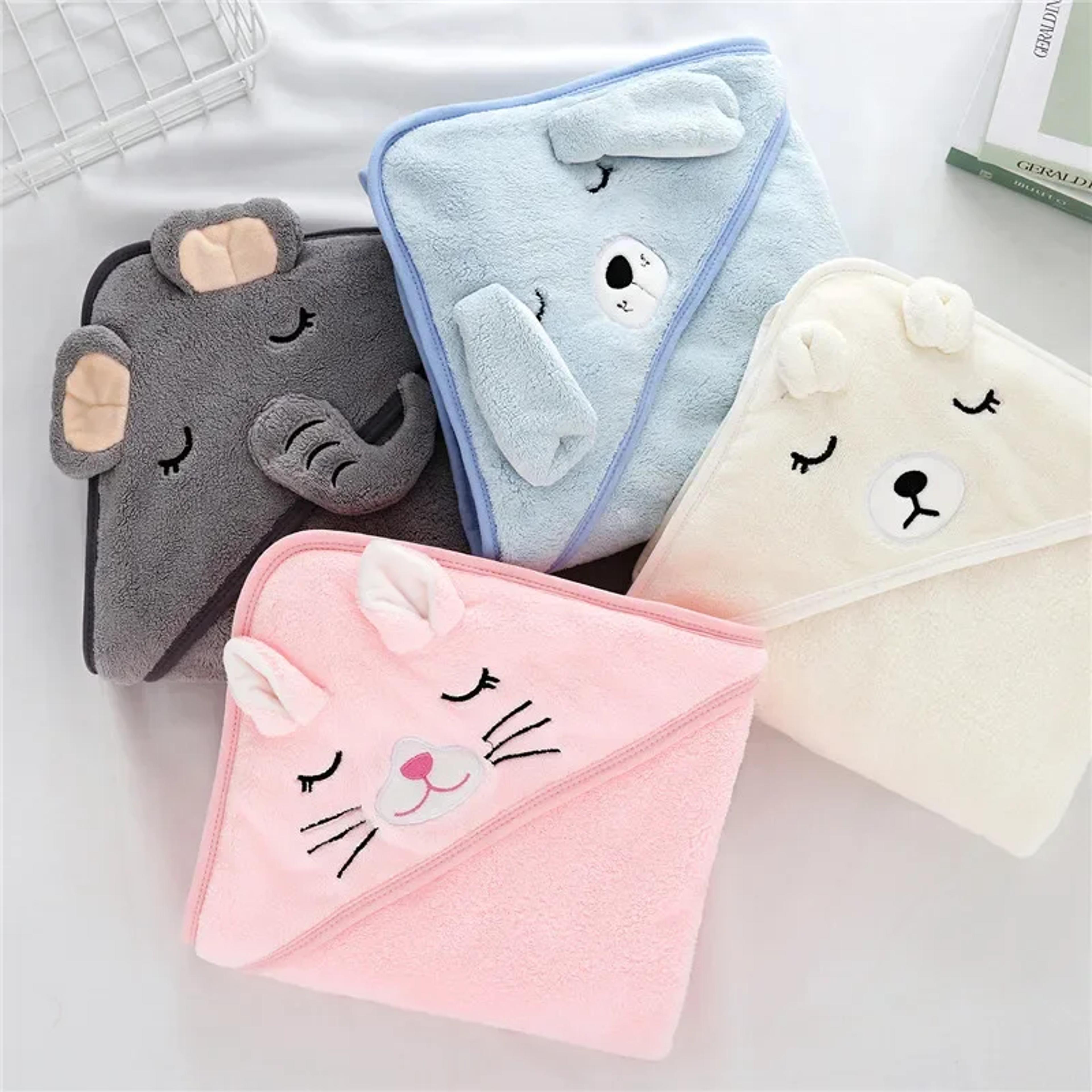 Toddler Bathrobe Warm Sleeping Swaddle Wrap Baby Hooded Towel 4