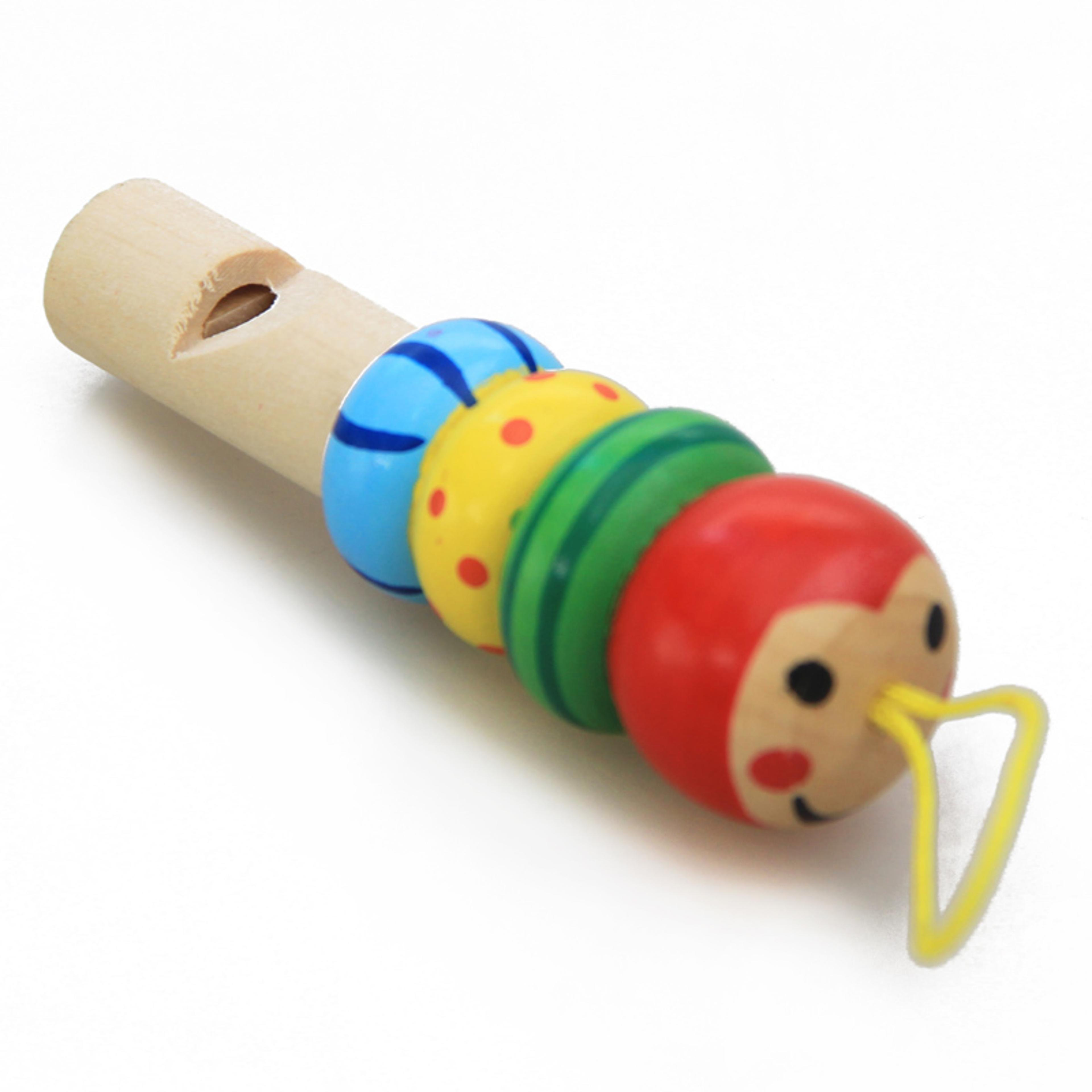 Infant Whistling Toy Educational Wooden Cartoon Animal Music Instrument For Baby And Kids 4