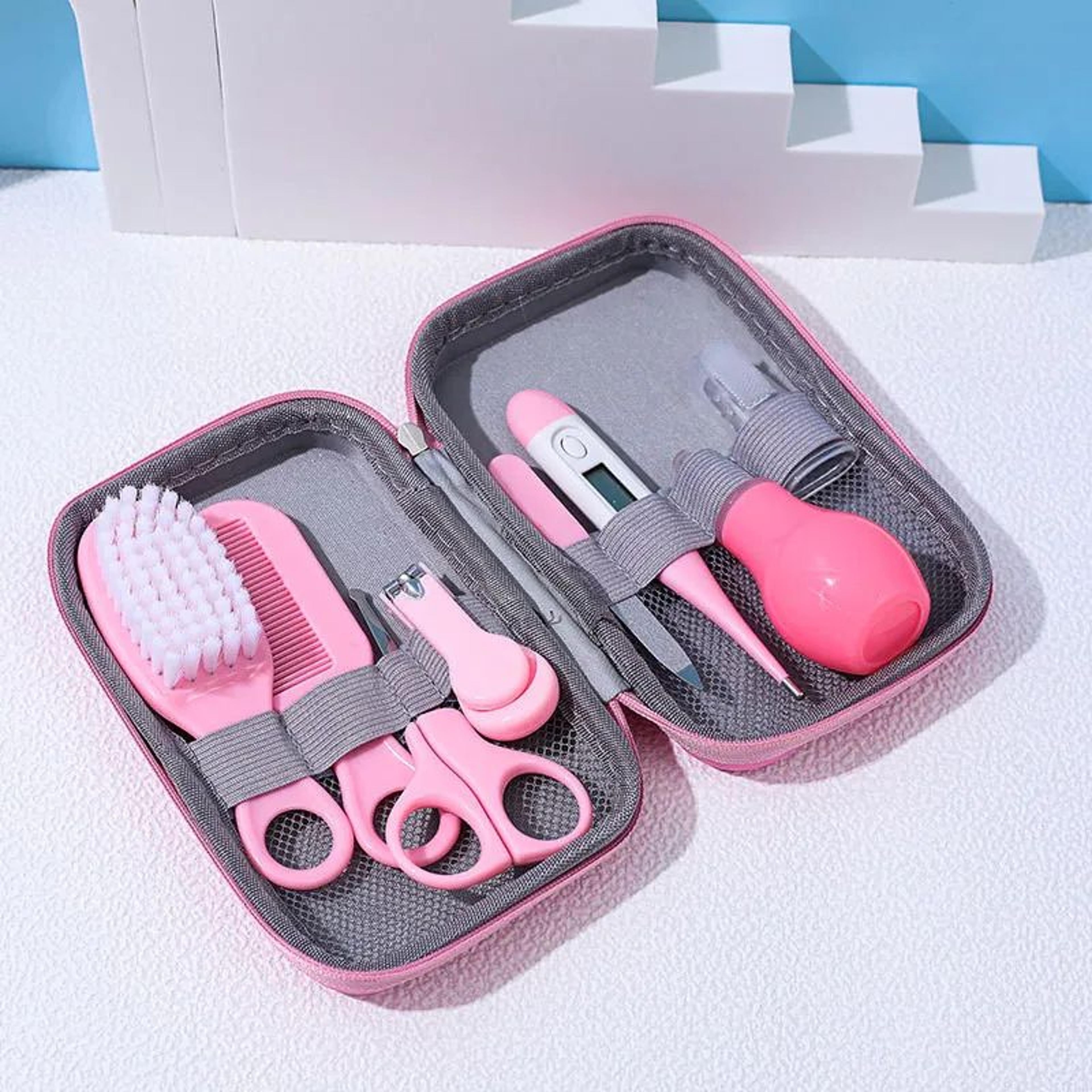Baby Care Kit Kids Hair Nail Healthcare Thermometer Grooming Brush Kit Clipper Scissors Kid Toiletr 3