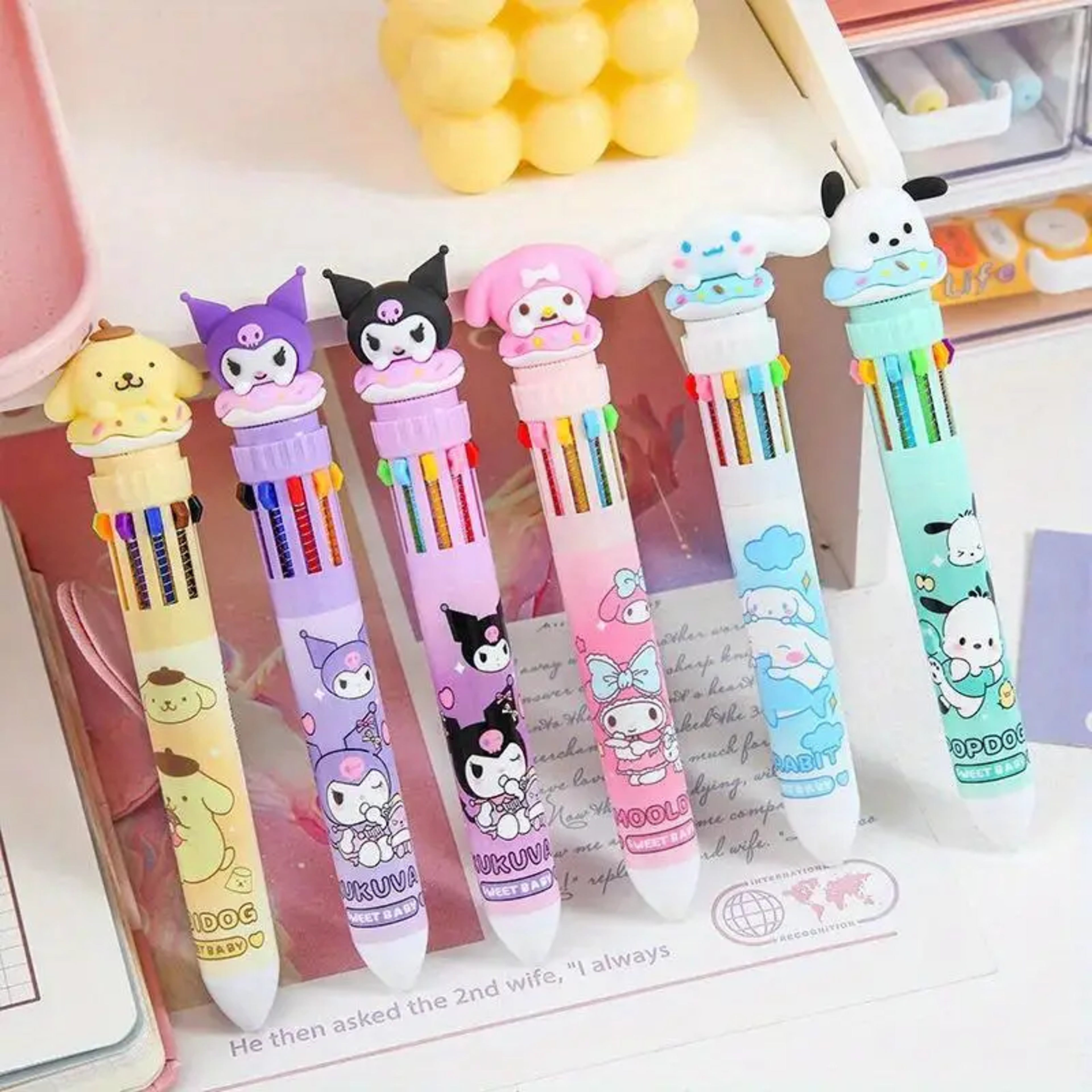 Hello Kitty Kuromi Cinnamoroll Sanrio Cartoon Ballpoint Pen For School Stationery 1
