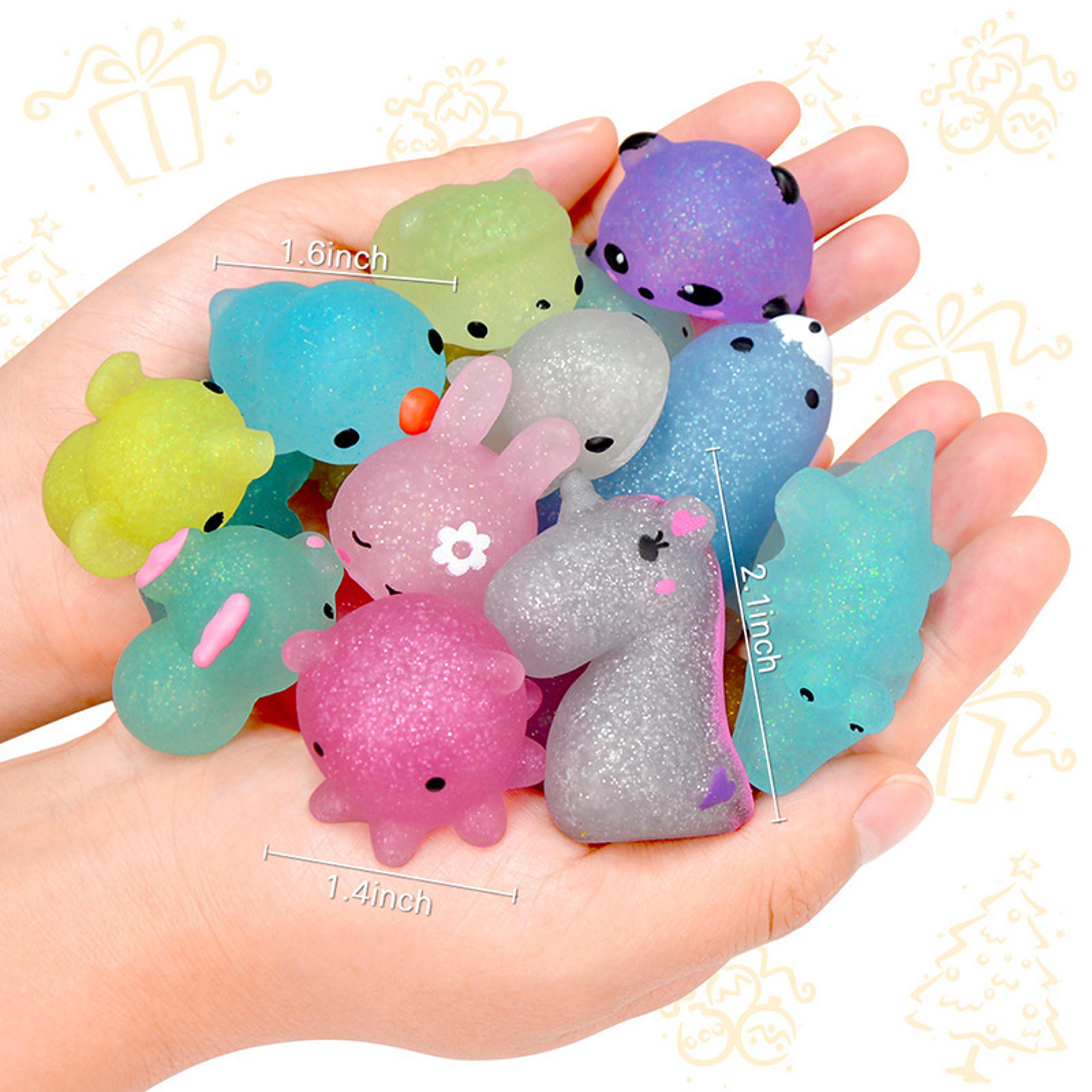 mochi squishies, kawaii animal squeeze stress relief toys, antistress balls for party favors