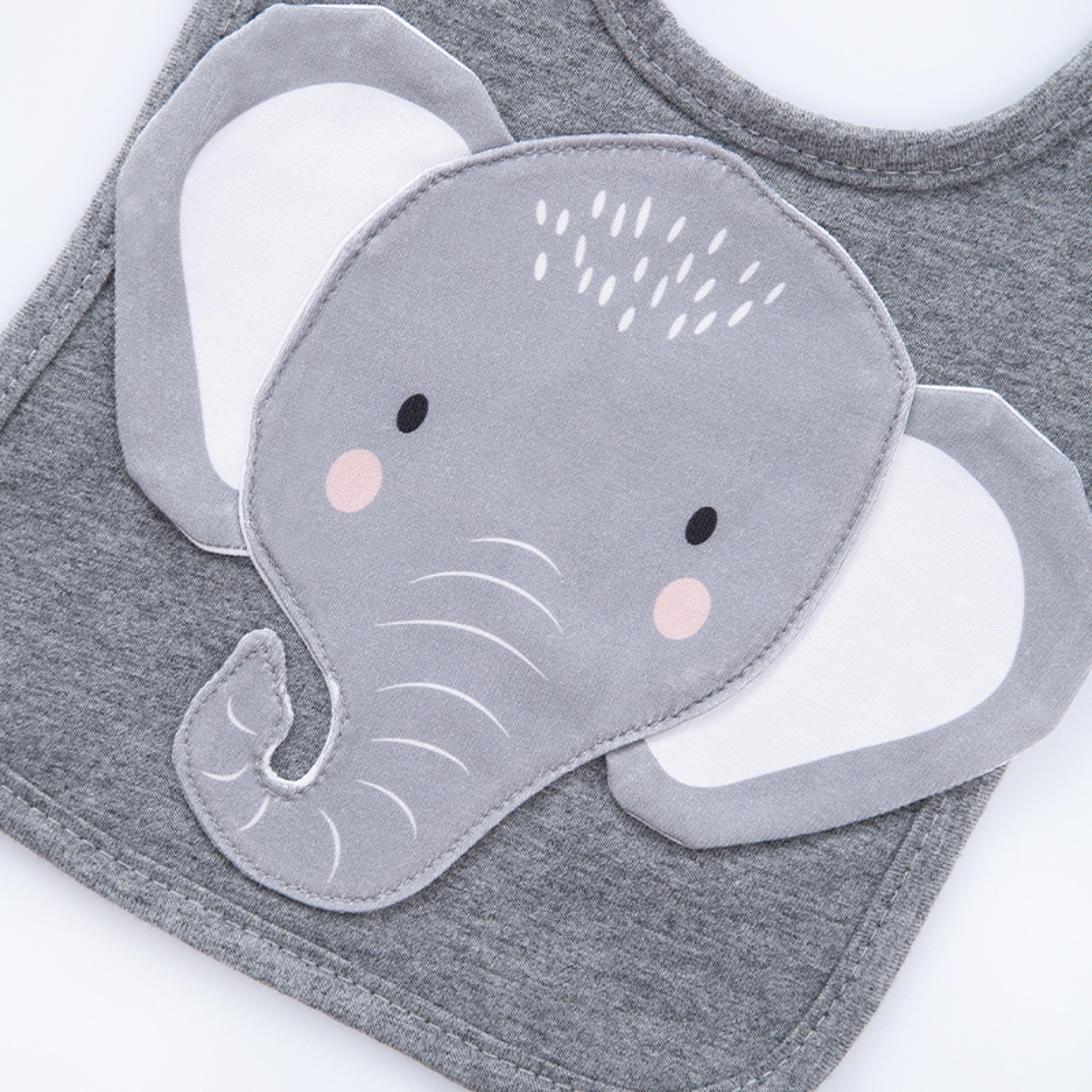 animal bib, baby elephant saliva towel, childrens accessories, baby food towel soft absorbent feeding cloth