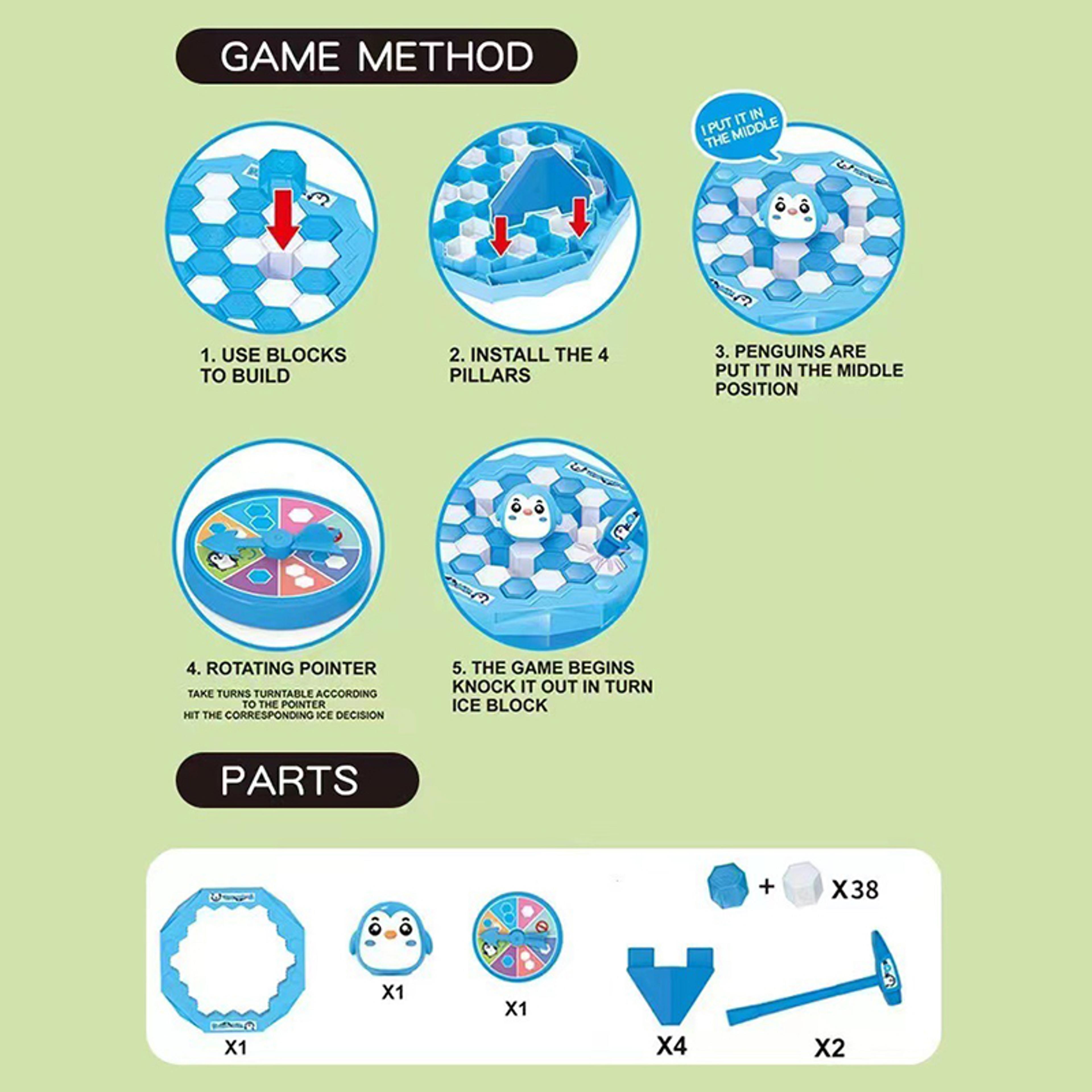 Penguin Ice Knocking Game For Children Mini Interactive Desktop Game ParentChild Toy 4