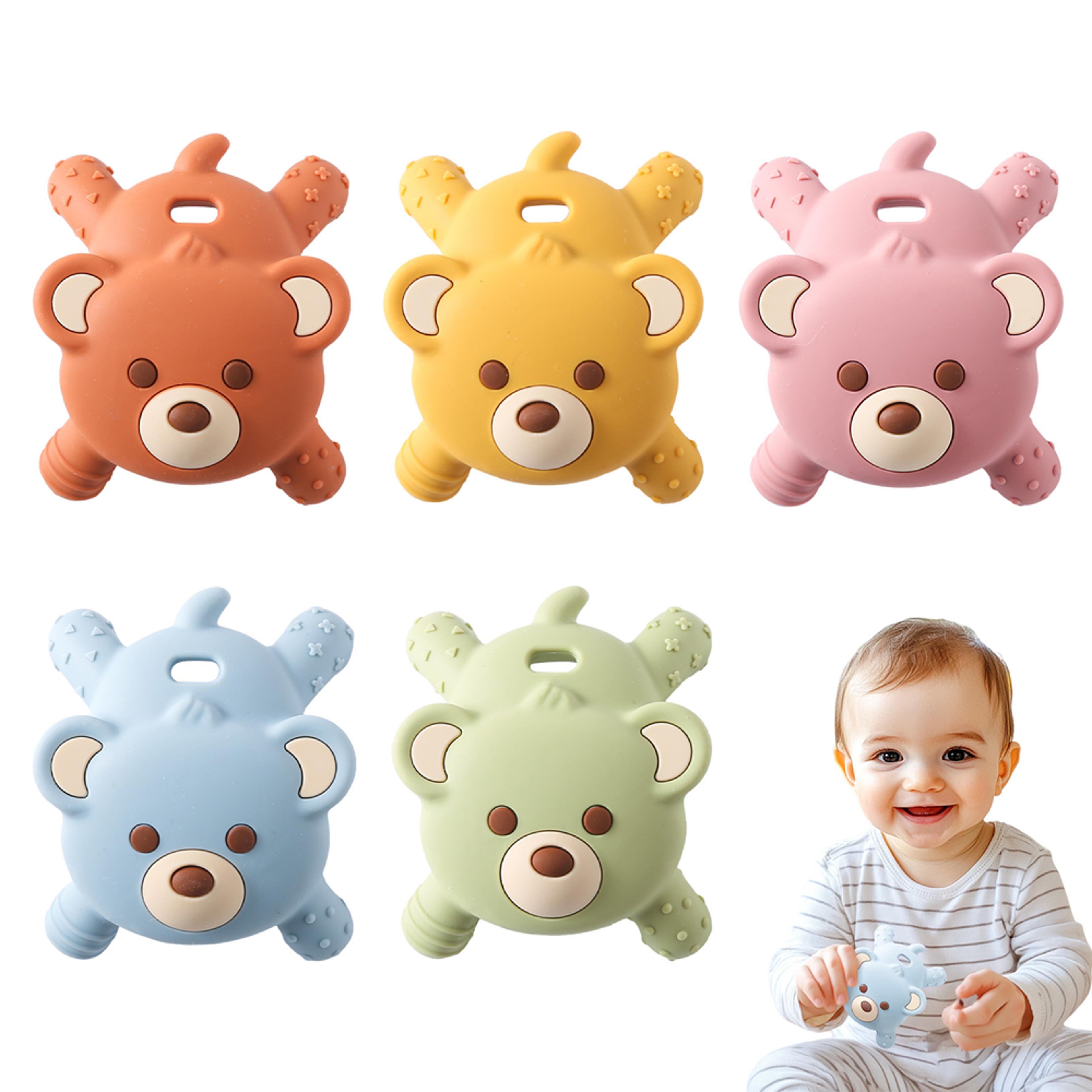 Baby Bear Silicone Teether Antieating Hand Tooth Care Silicone Baby Teeth Grinding Rod Baby Soothin 1