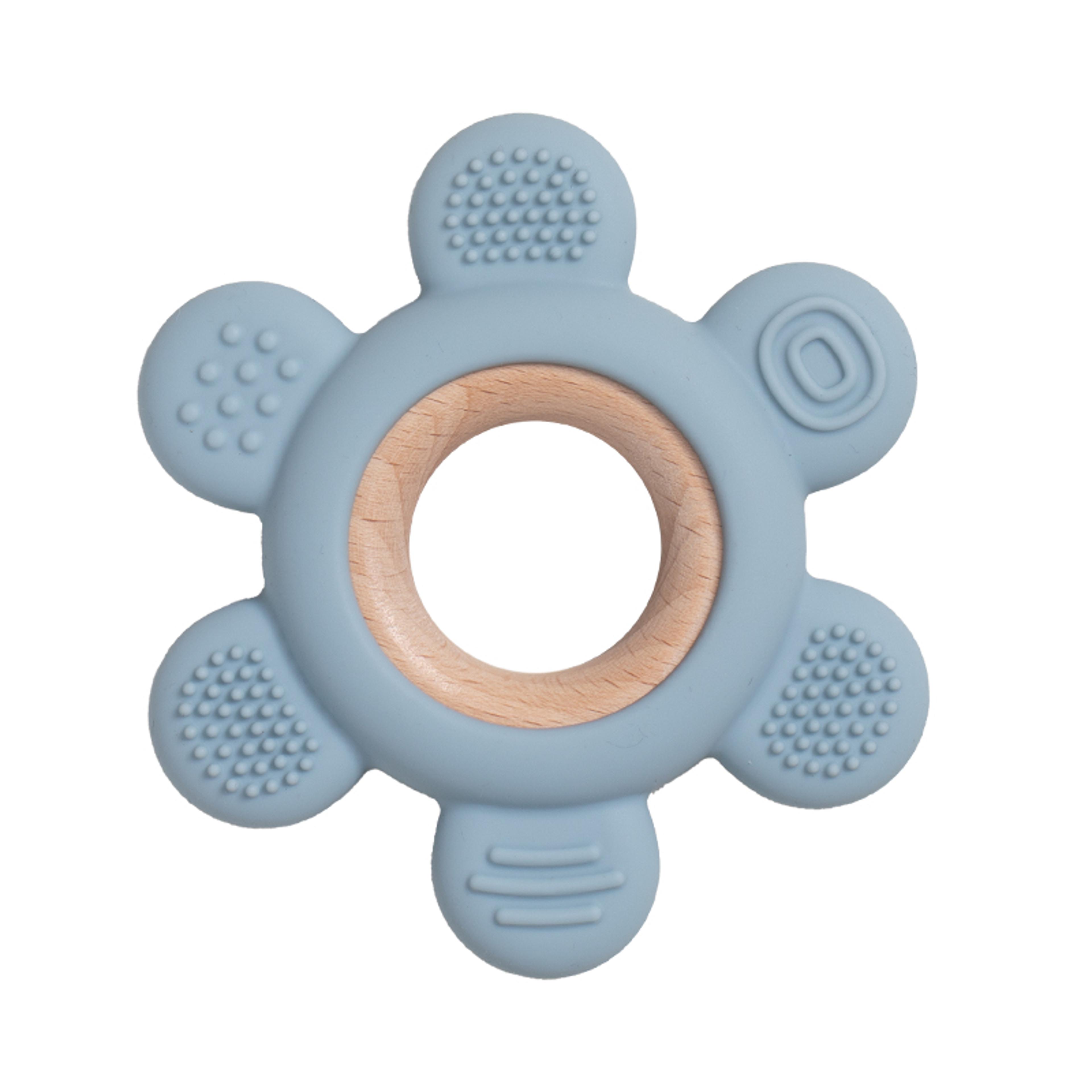 Silicone Teether With Wooden Ring Baby Fruit Teething Toys BPA Free Infant Chewing Toy For Boys Gir 5