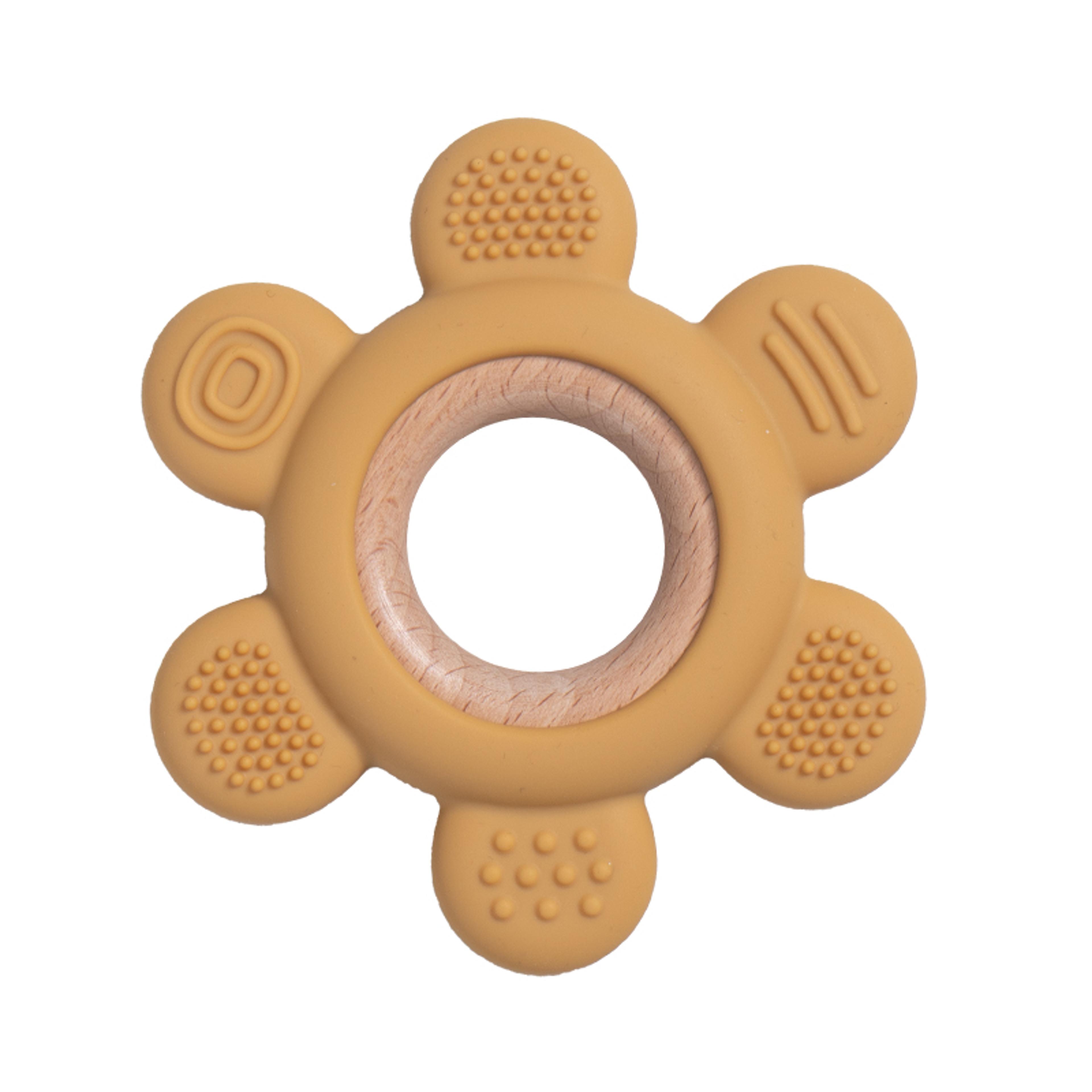 Silicone Teether With Wooden Ring Baby Fruit Teething Toys BPA Free Infant Chewing Toy For Boys Gir 7