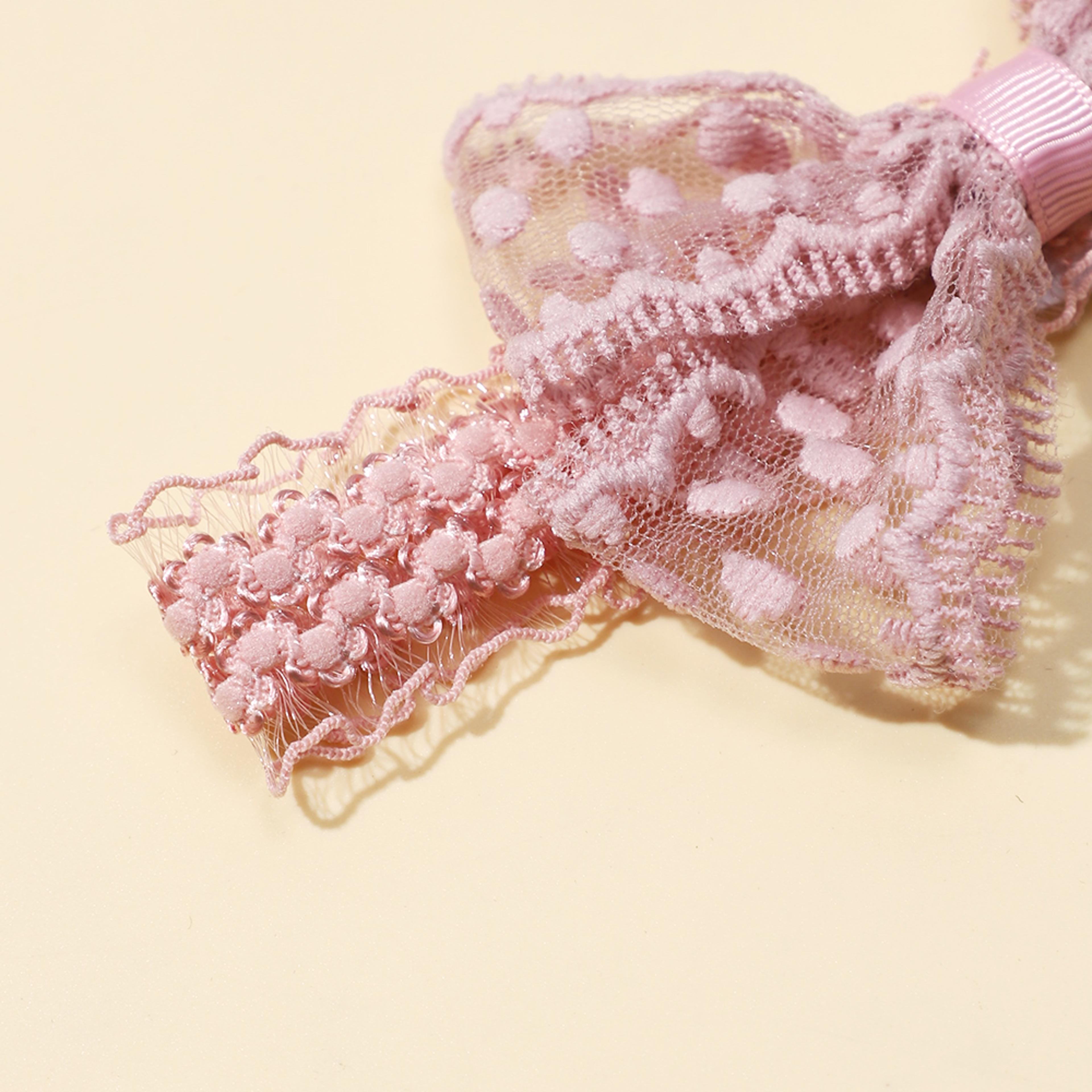 Newborn Turban Baby Lace Headband For Girls Soft Elastic Nylon Princess Hair Bands Toddler Headwear 3