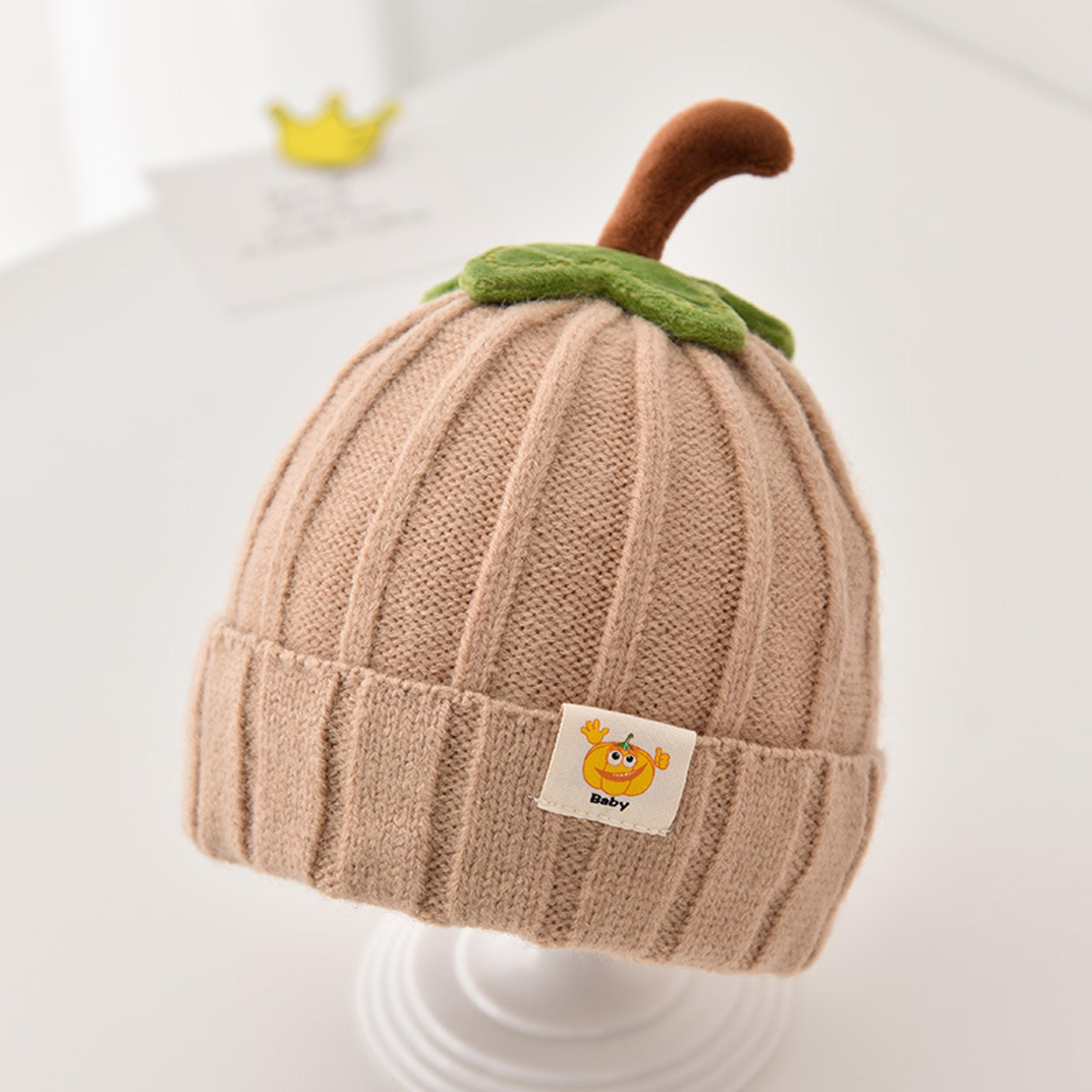 Warm Winter Baby Knitted Hat Thick Woolen Pumpkin Toddler Beanie 636 Months Crochet Bonnet For Boys 4