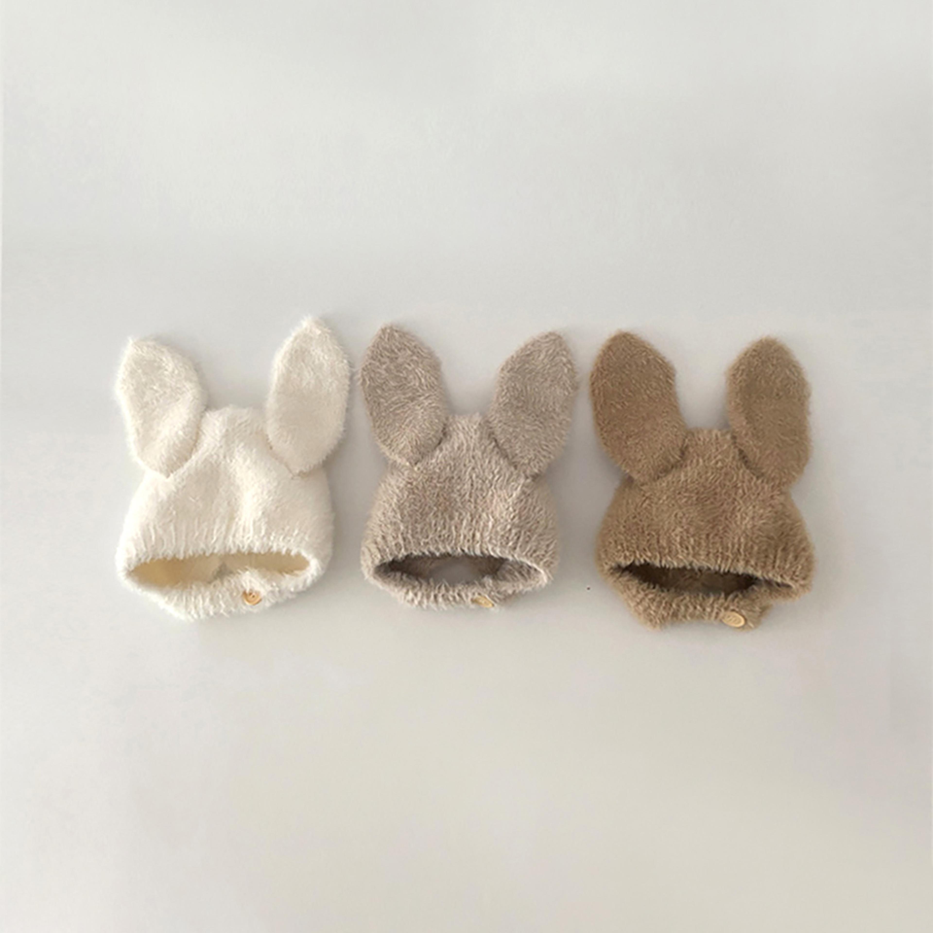 warm ear protection baby beanie hat with cute rabbit ears for toddlers
