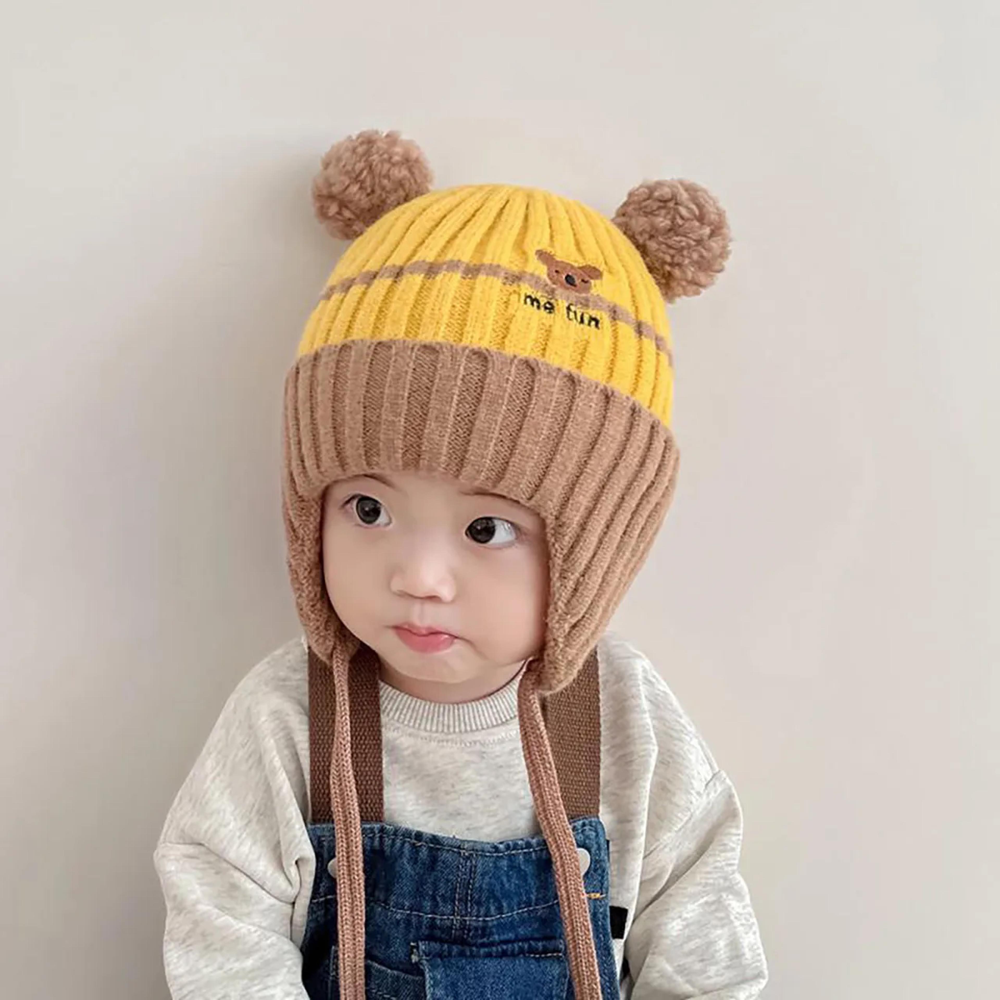 Cute Cartoon Animals Baby Hat Winter Warm Knitted Beanies For Boys And Girls AntiCold Toddler Kids  3