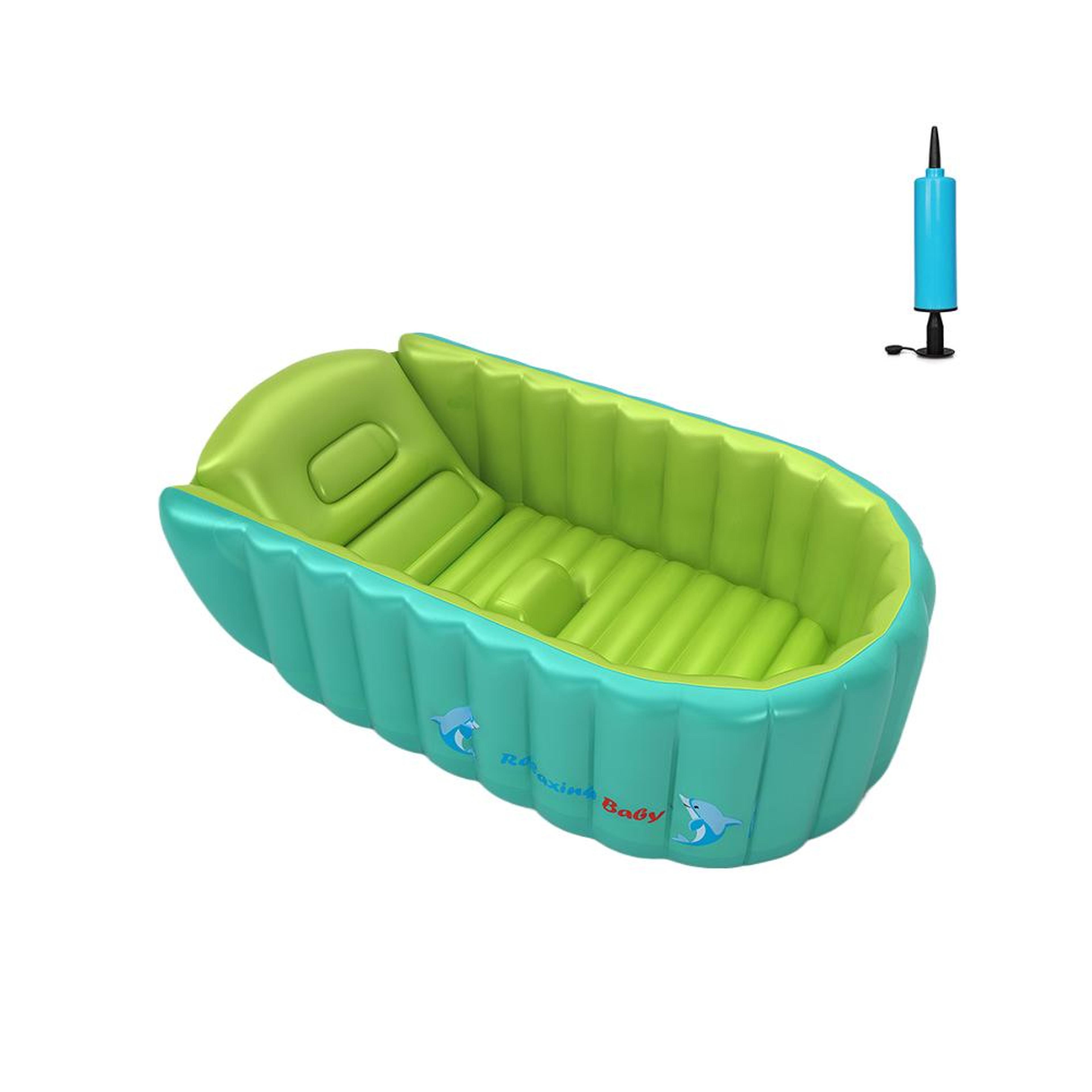 AntiSlip Folding Inflatable Baby Bathtub Soft Safe Portable Shower Basin For Toddlers And Infants 6
