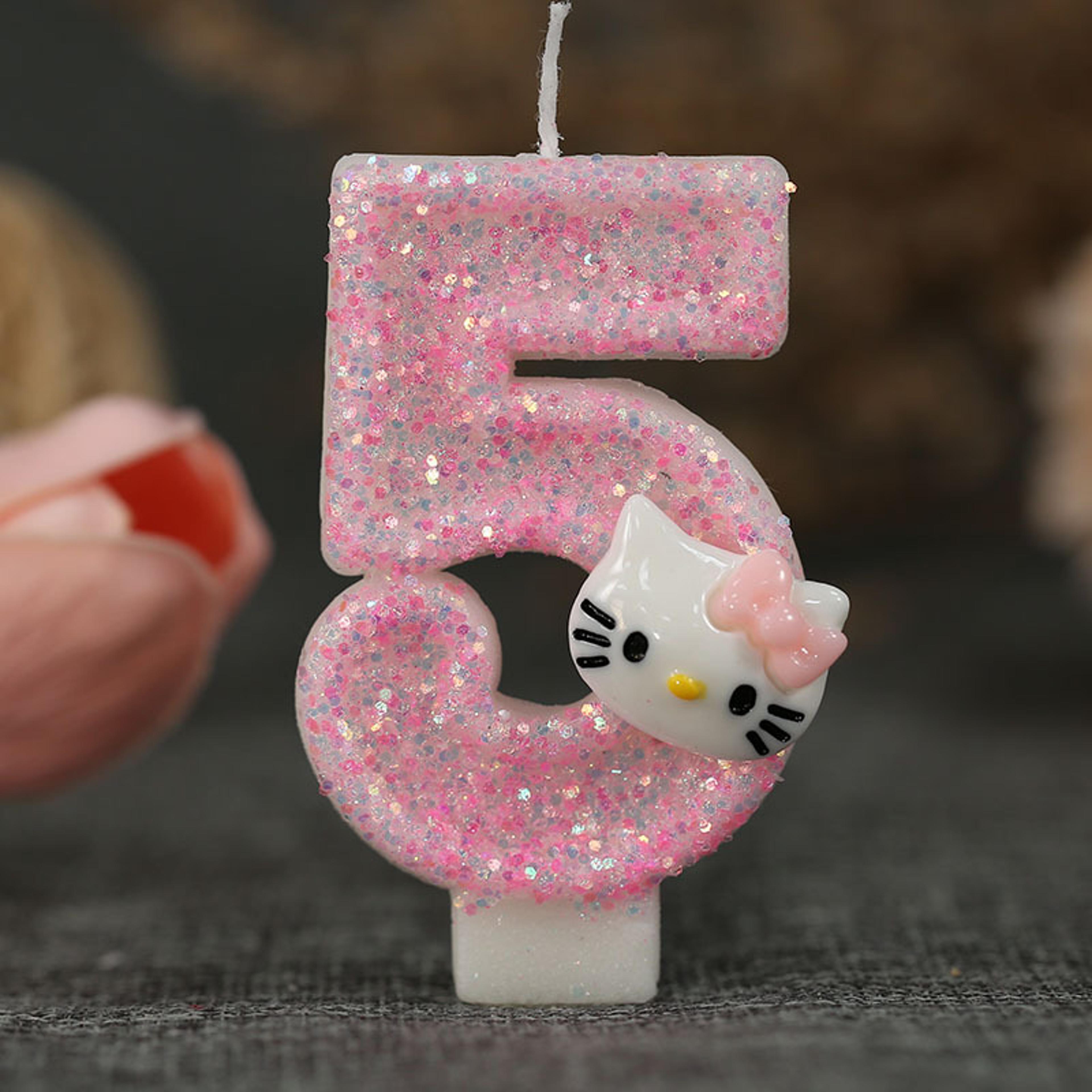 Cinnamoroll Hello Kitty Number Candles Cartoon Character 3D Cake Topper Birthday Anniversary Plug I 9