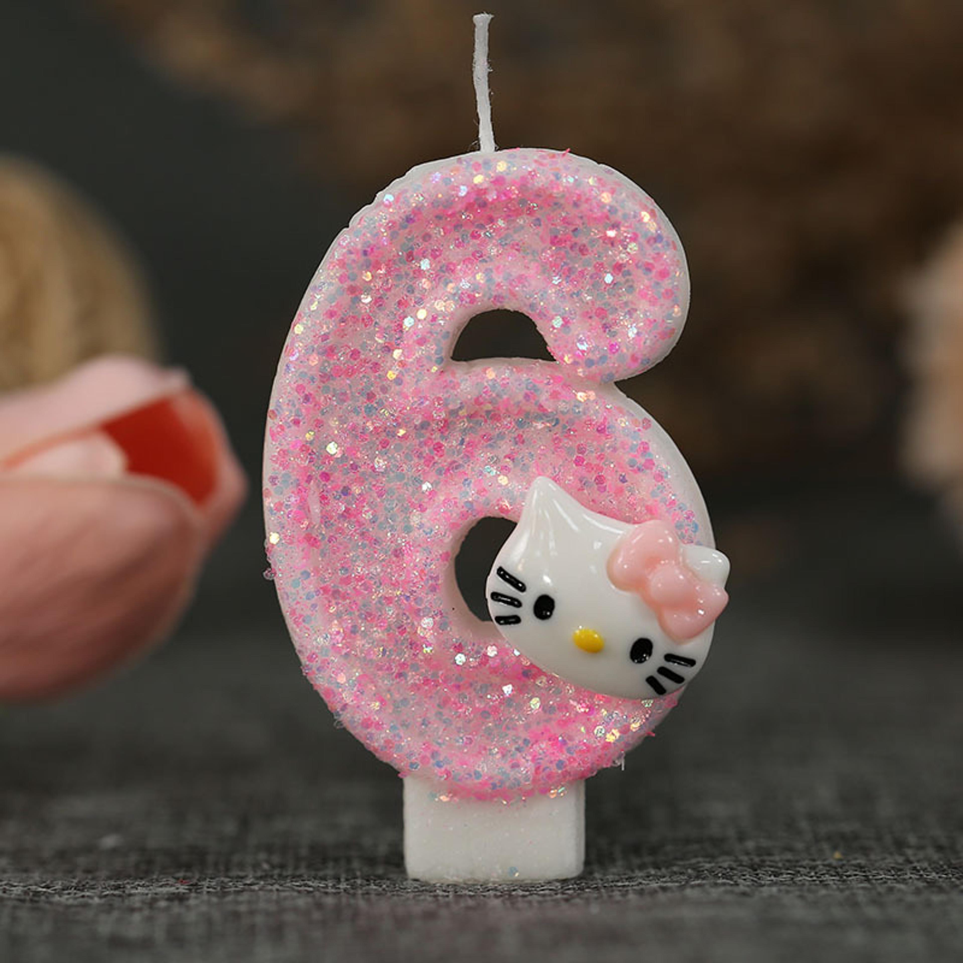 Cinnamoroll Hello Kitty Number Candles Cartoon Character 3D Cake Topper Birthday Anniversary Plug I 10