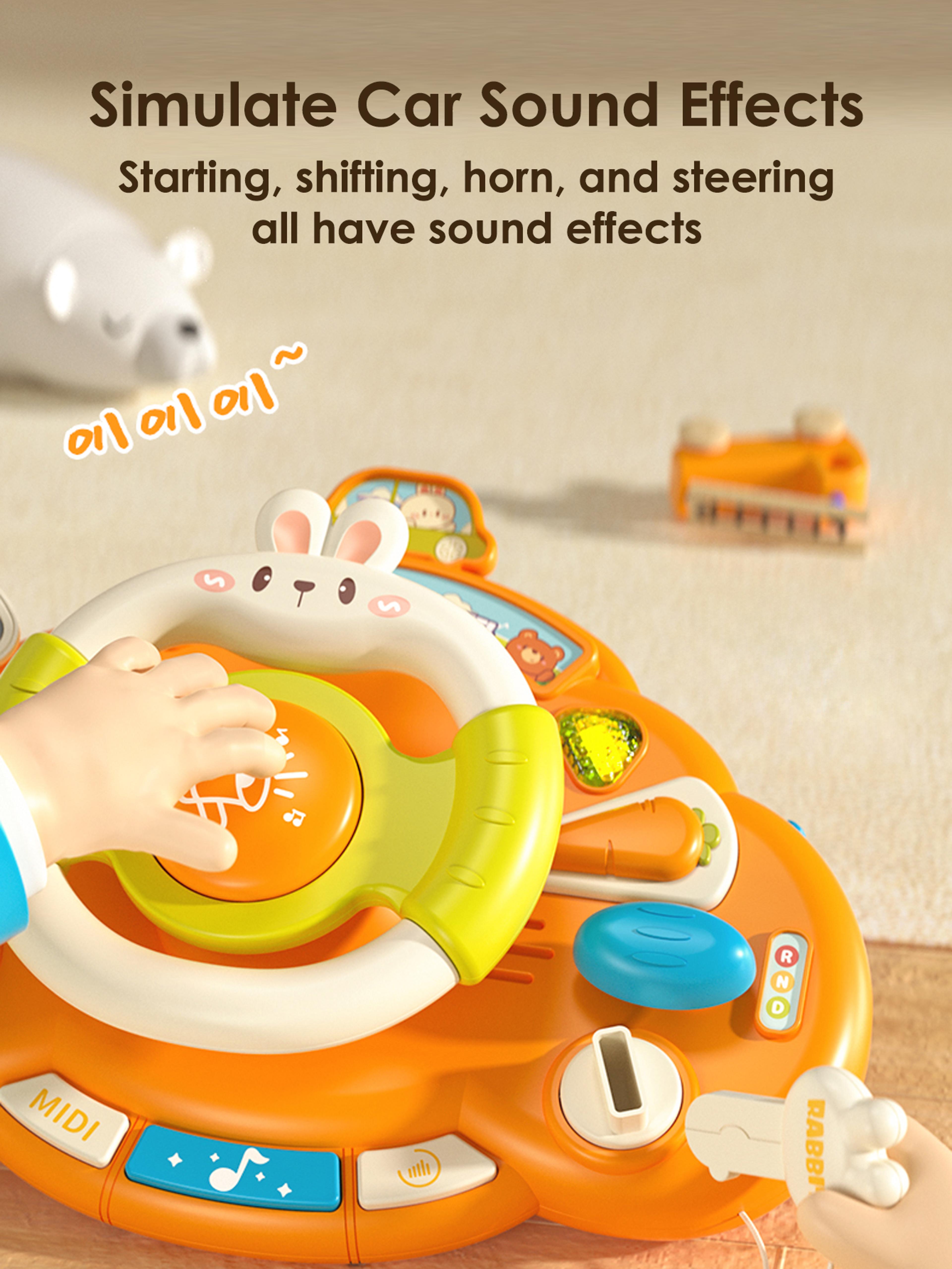 Baby Steering Wheel Toy Simulated Educational Driving Toy With Lighting And Sounding Features For E 2