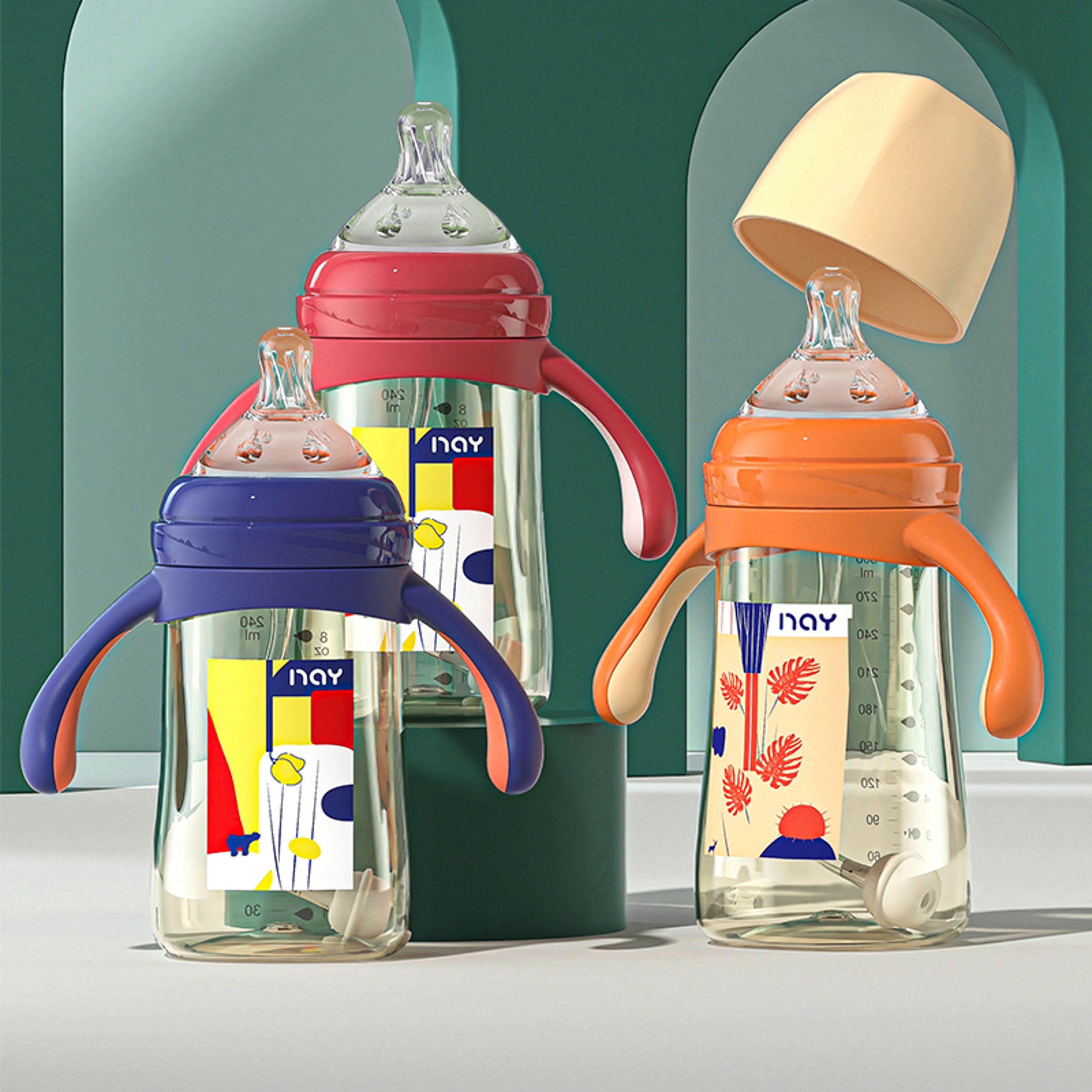 Duck Sippy Cup Gravity Ball Baby Drinking Bottle Cute Anti Choking Baby Water Straw Cup Kindergarte 1