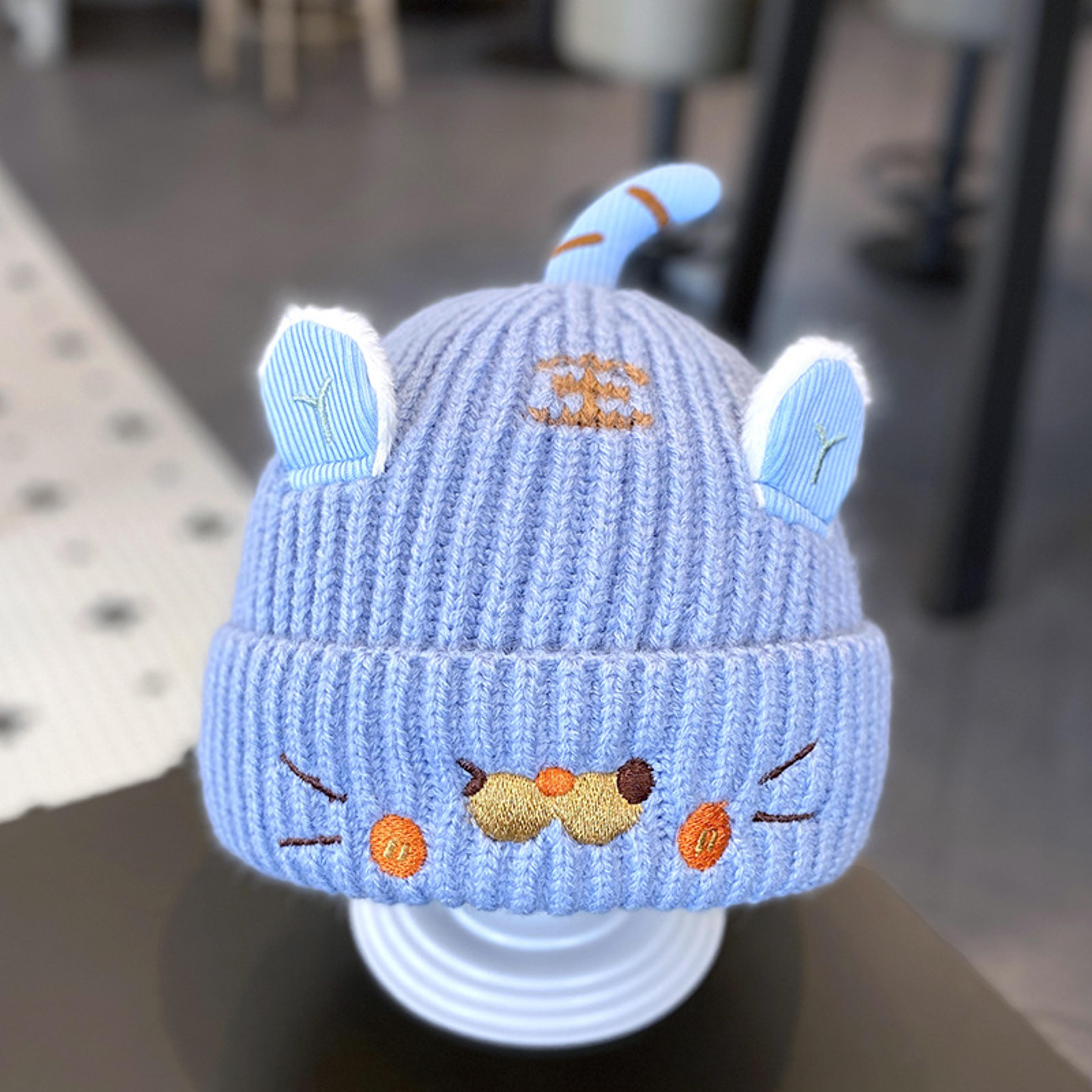 Autumn And Winter Cute Super Adorable Knitted Baby Hat Cartoon Little Tiger EarProtecting Beanie Fo 7