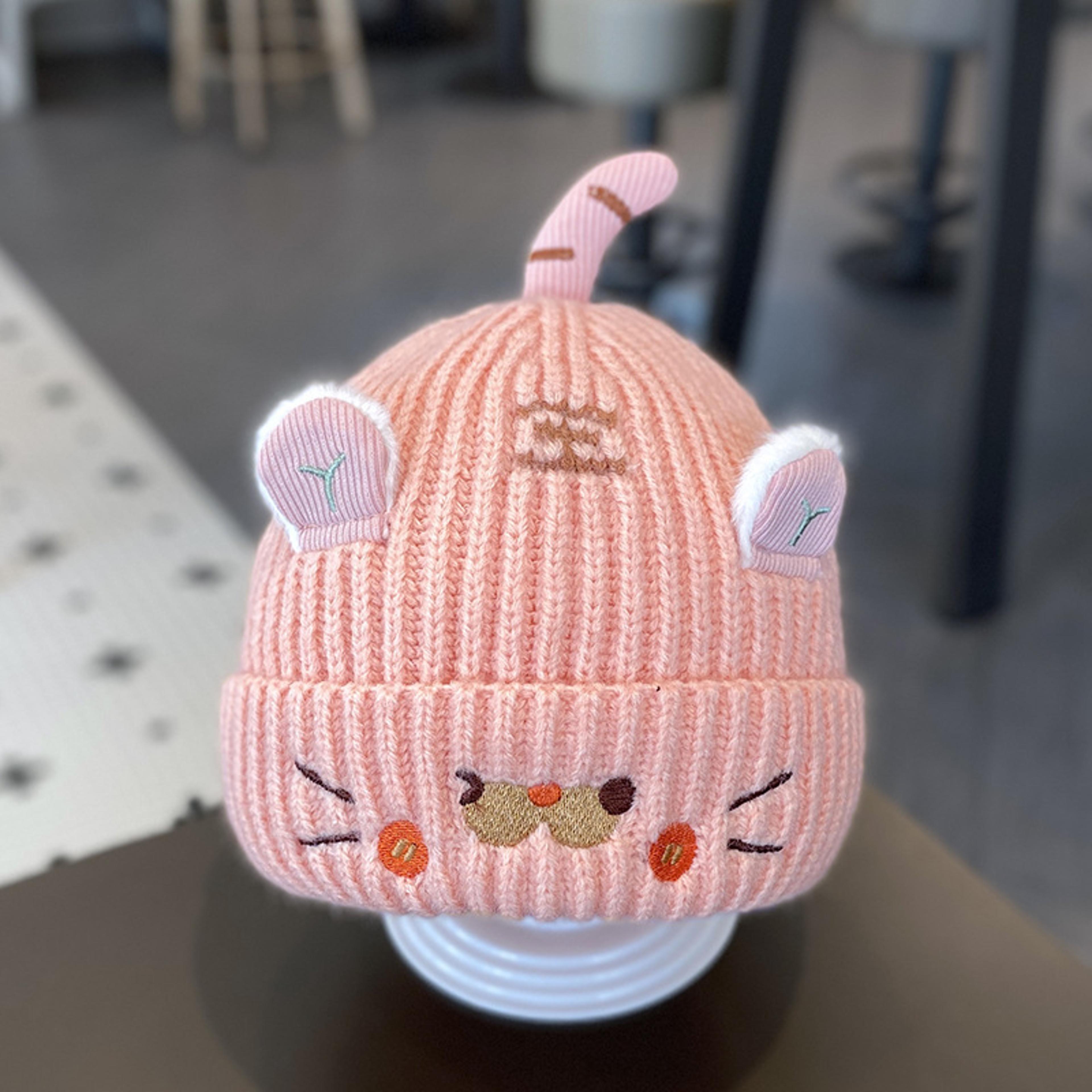 Autumn And Winter Cute Super Adorable Knitted Baby Hat Cartoon Little Tiger EarProtecting Beanie Fo 9