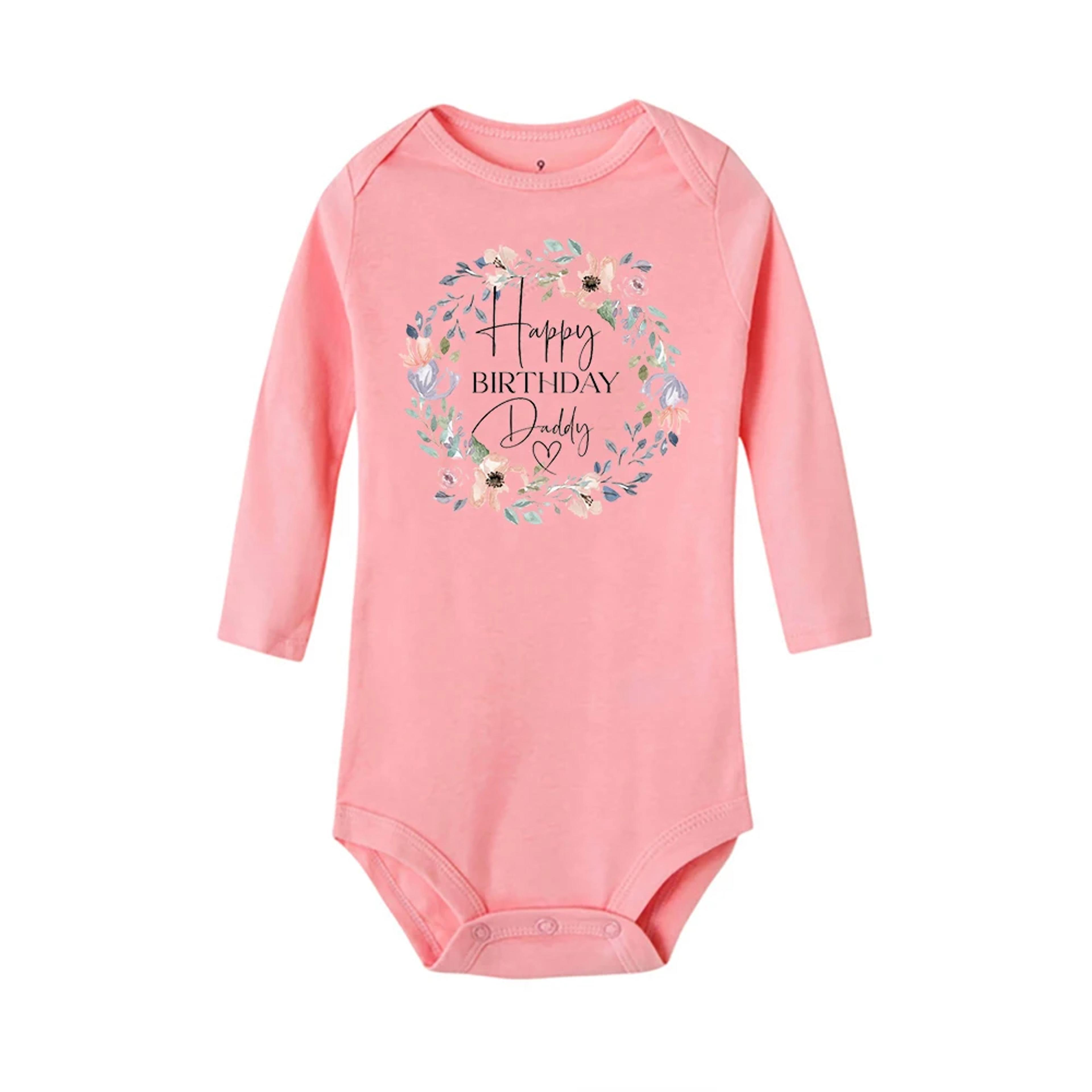 Happy Birthday To Dad Baby Rompers Infant Bodysuit Boys Girls Clothes Jumpsuit Daddy Birthday Prese 3