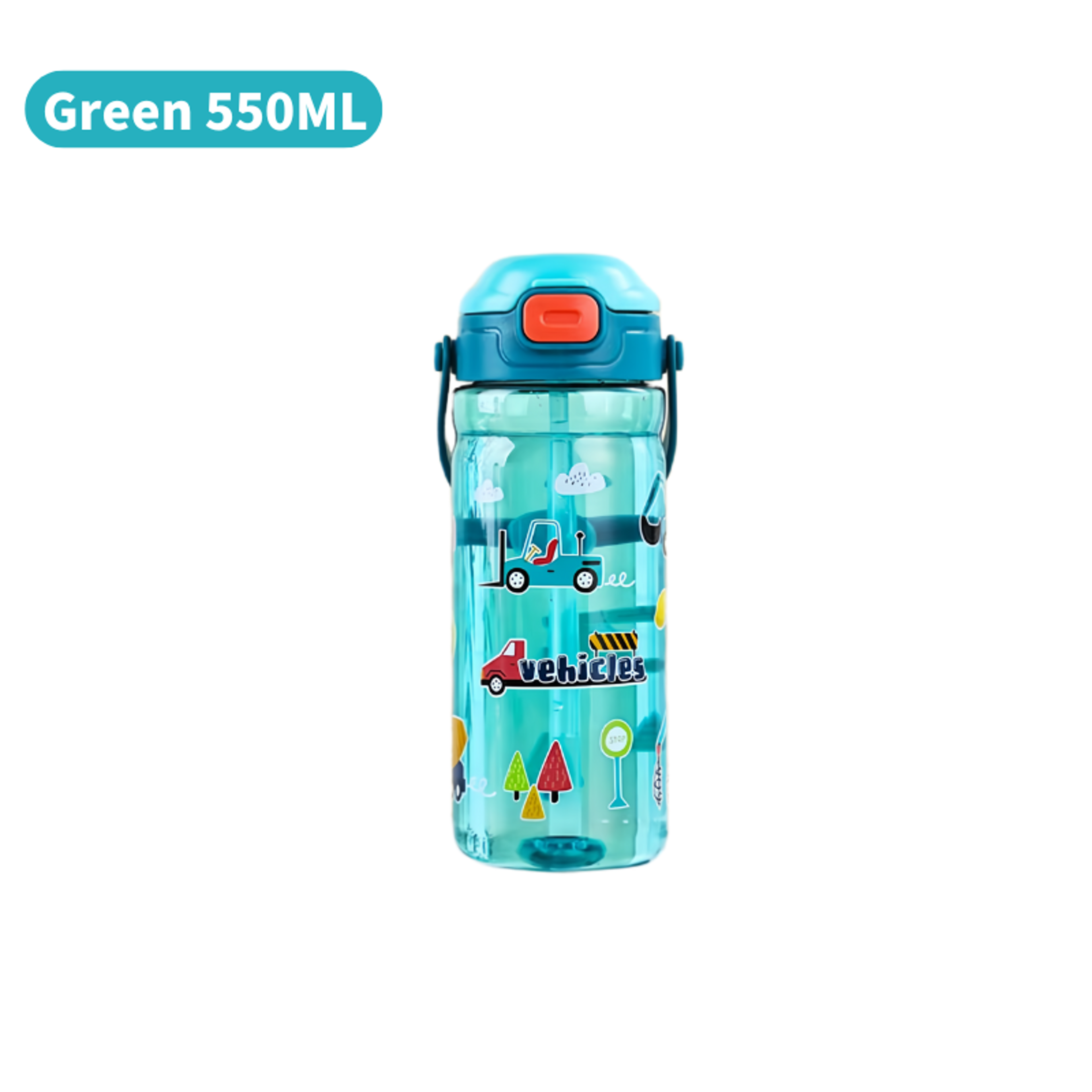 Outdoor Camping Drinking Tools HighQuality Kids Straw Cup With Handle Plastic Straw Water Bottle 3