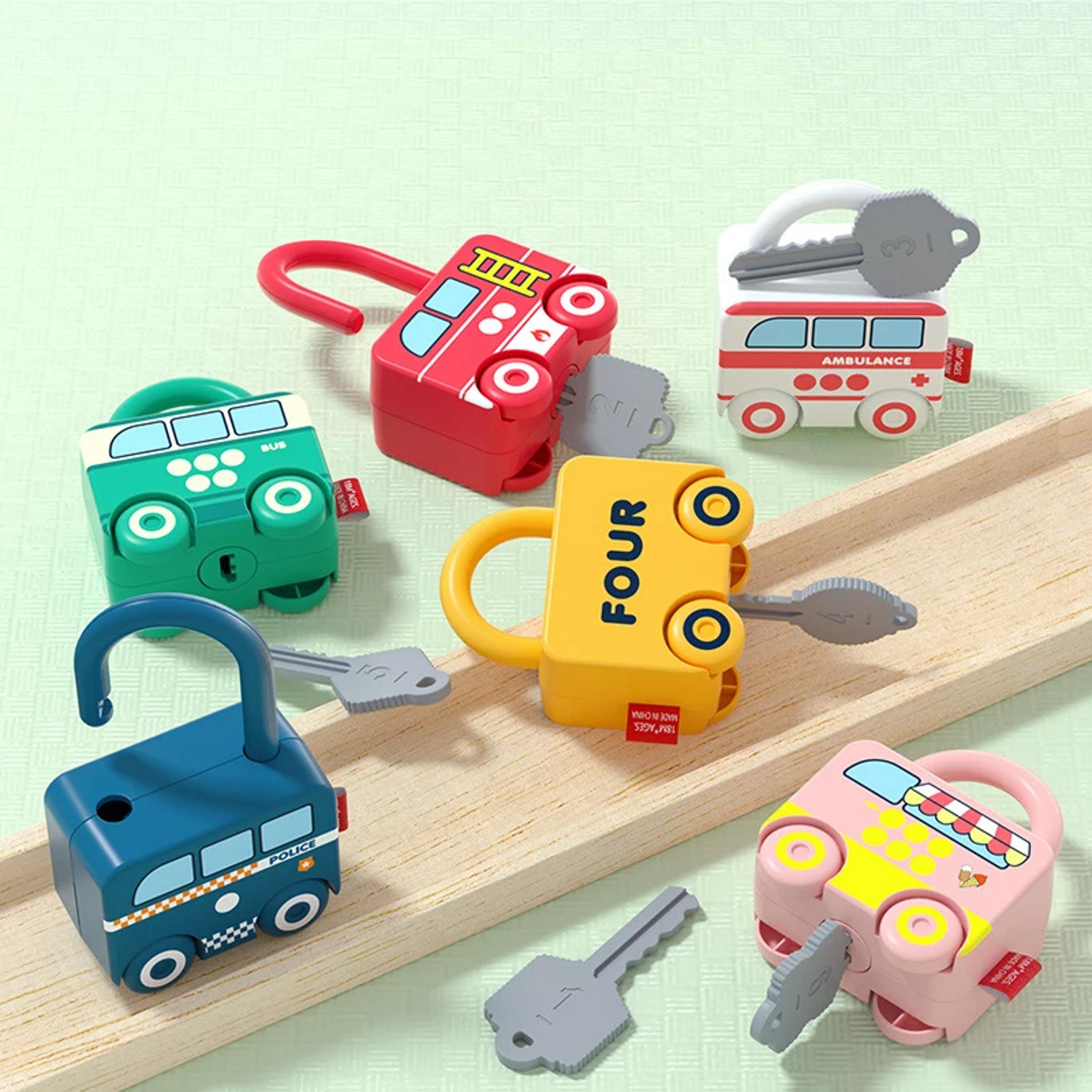 montessori educational toy, baby learning lock with key, sensory lock toys for kids