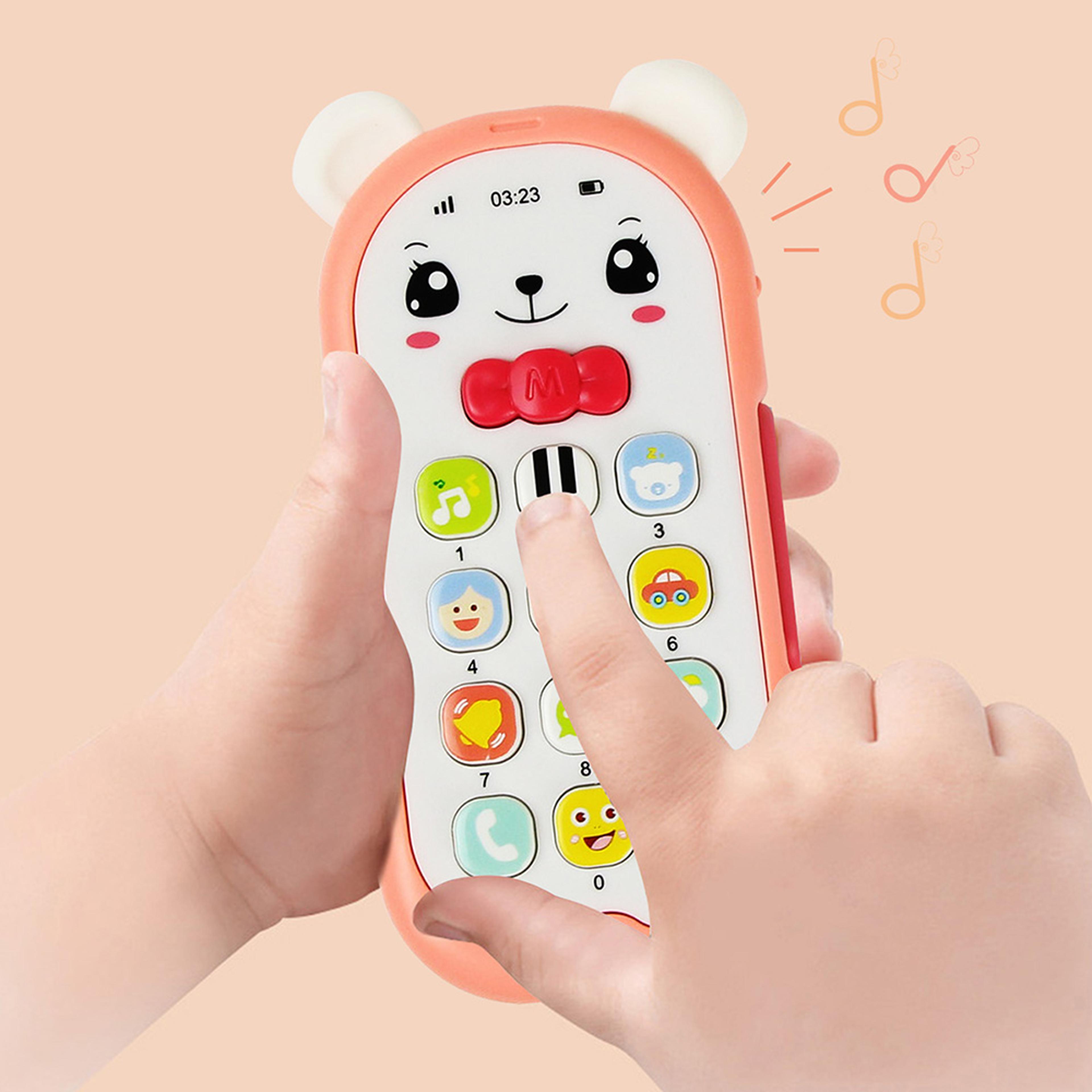Teether Phone With Sound  Light Baby Musical Cartoon Mobile Learning Toy Educational Gift For Babie 3