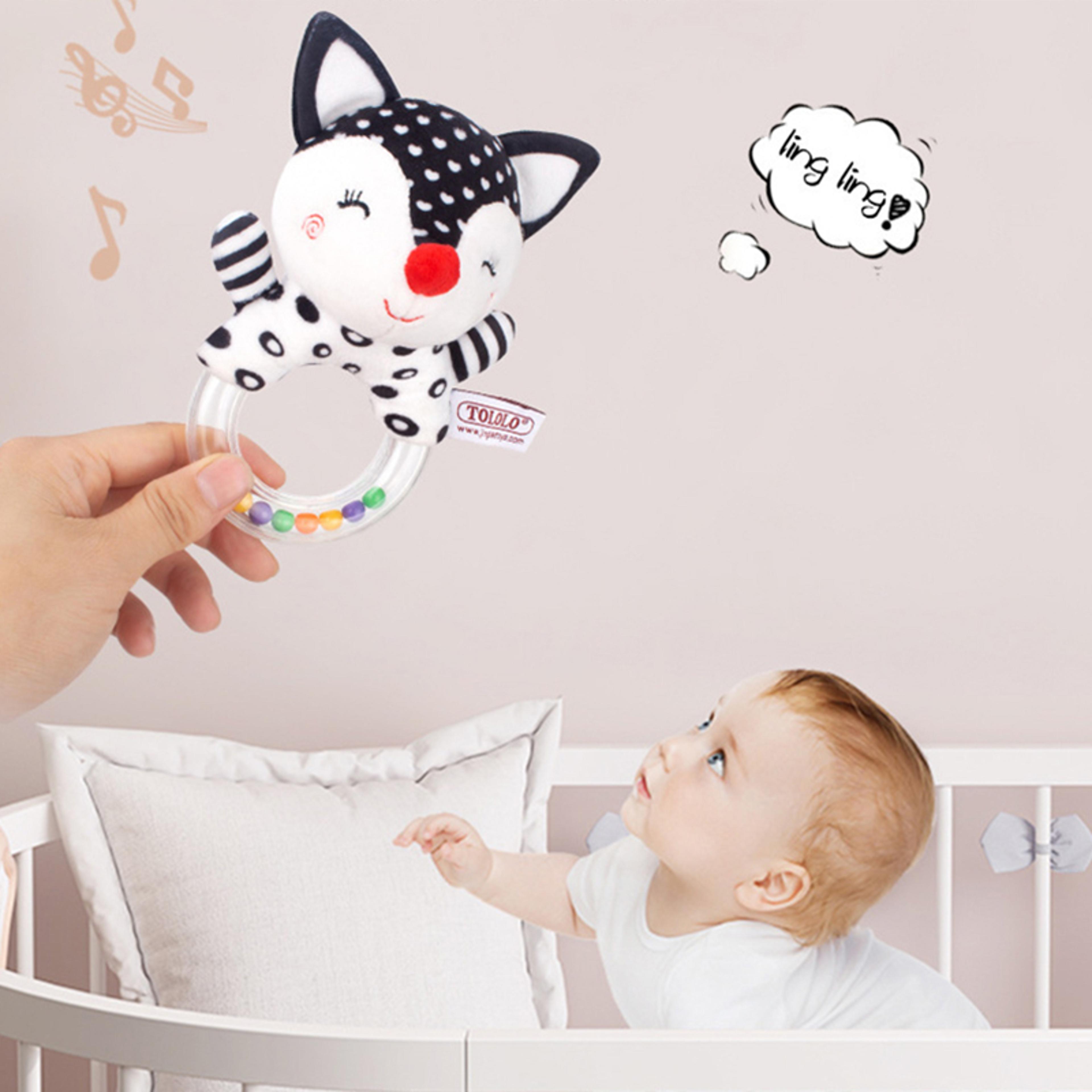 Elephant Plush Baby Rattle Toys Cute Infant Bed Toy Bear Hand Ring Bell Educational Toy For Newborn 3