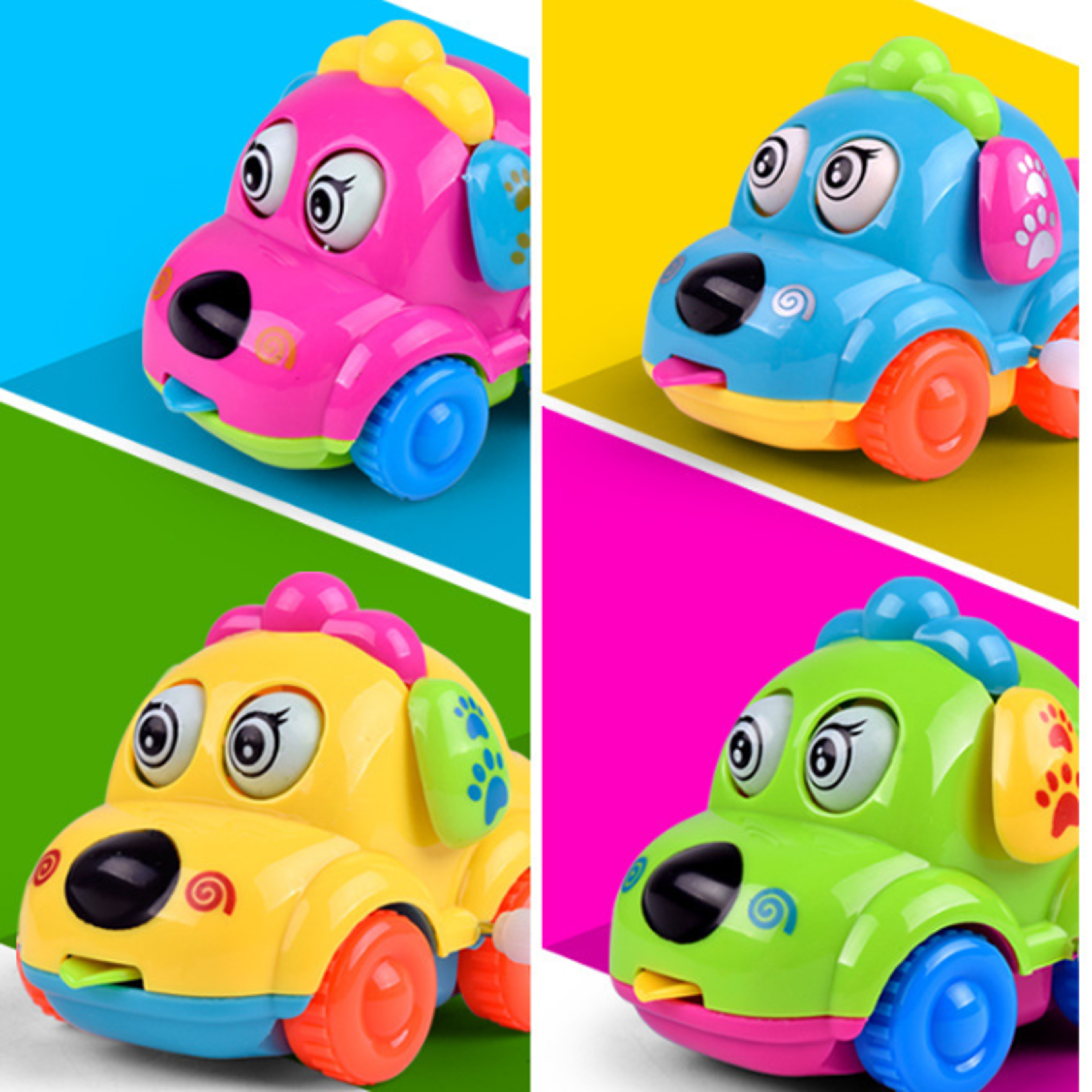 cute cartoon winding clockwork toy for children, baby animal car gift, creative chain-up toy fun