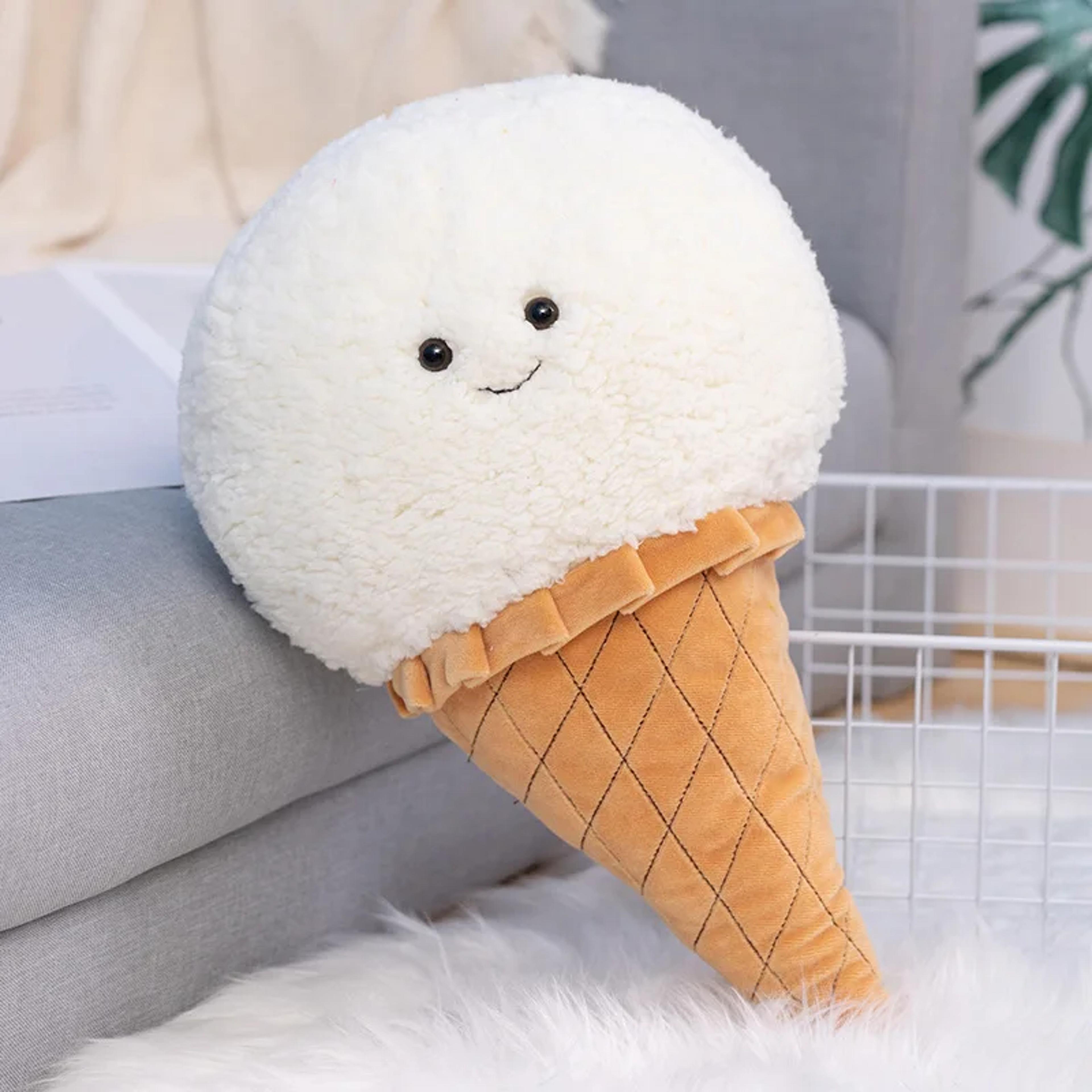 Kawaii Ice Cream Plush Toy Cute Stuffed Food Pillow Cushion Kids Birthday Room Decor Gift 4